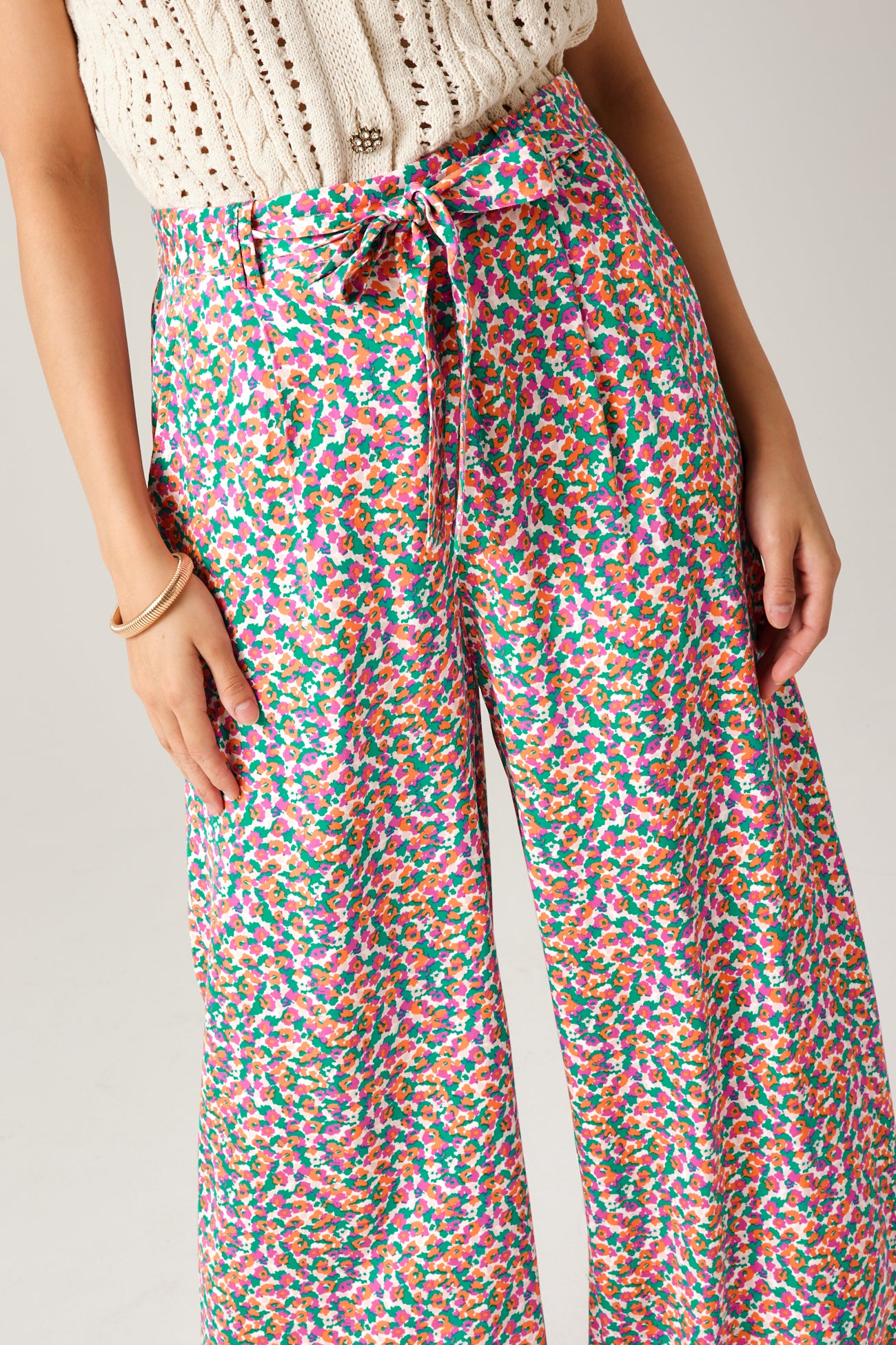 High-waist wideleg trousers - Blue