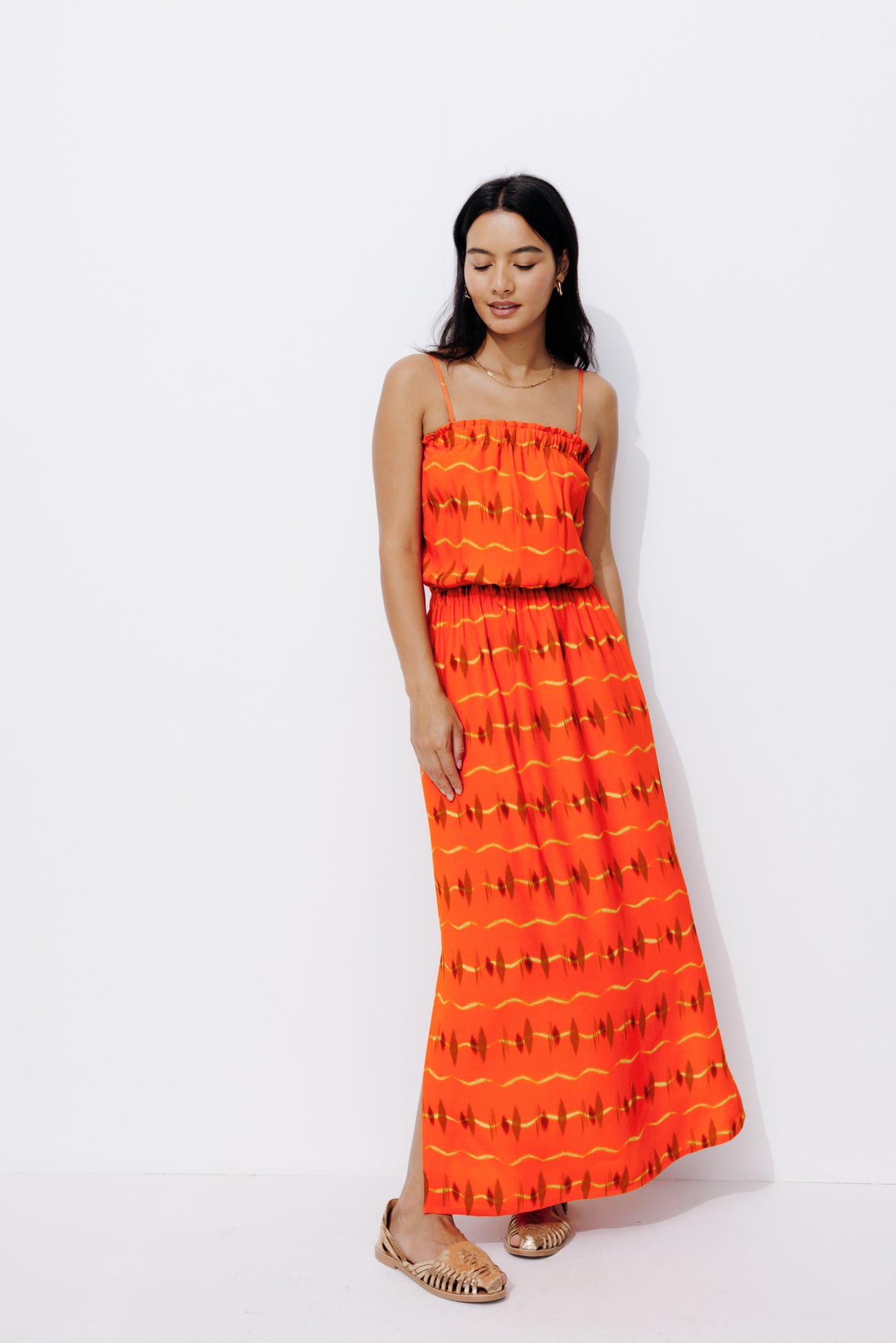 Strappy dress - Red print