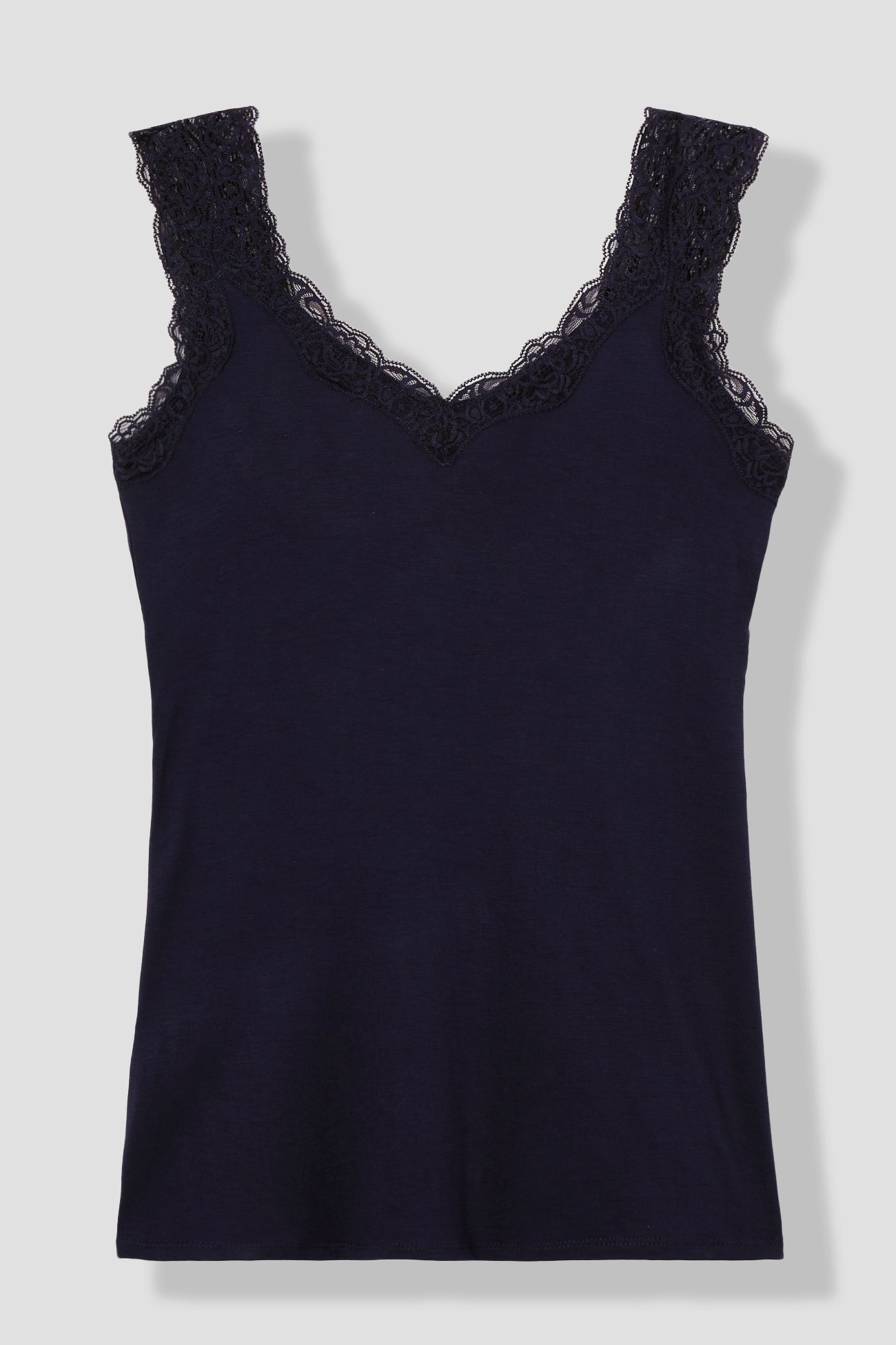 Lace strap top - Navy blue