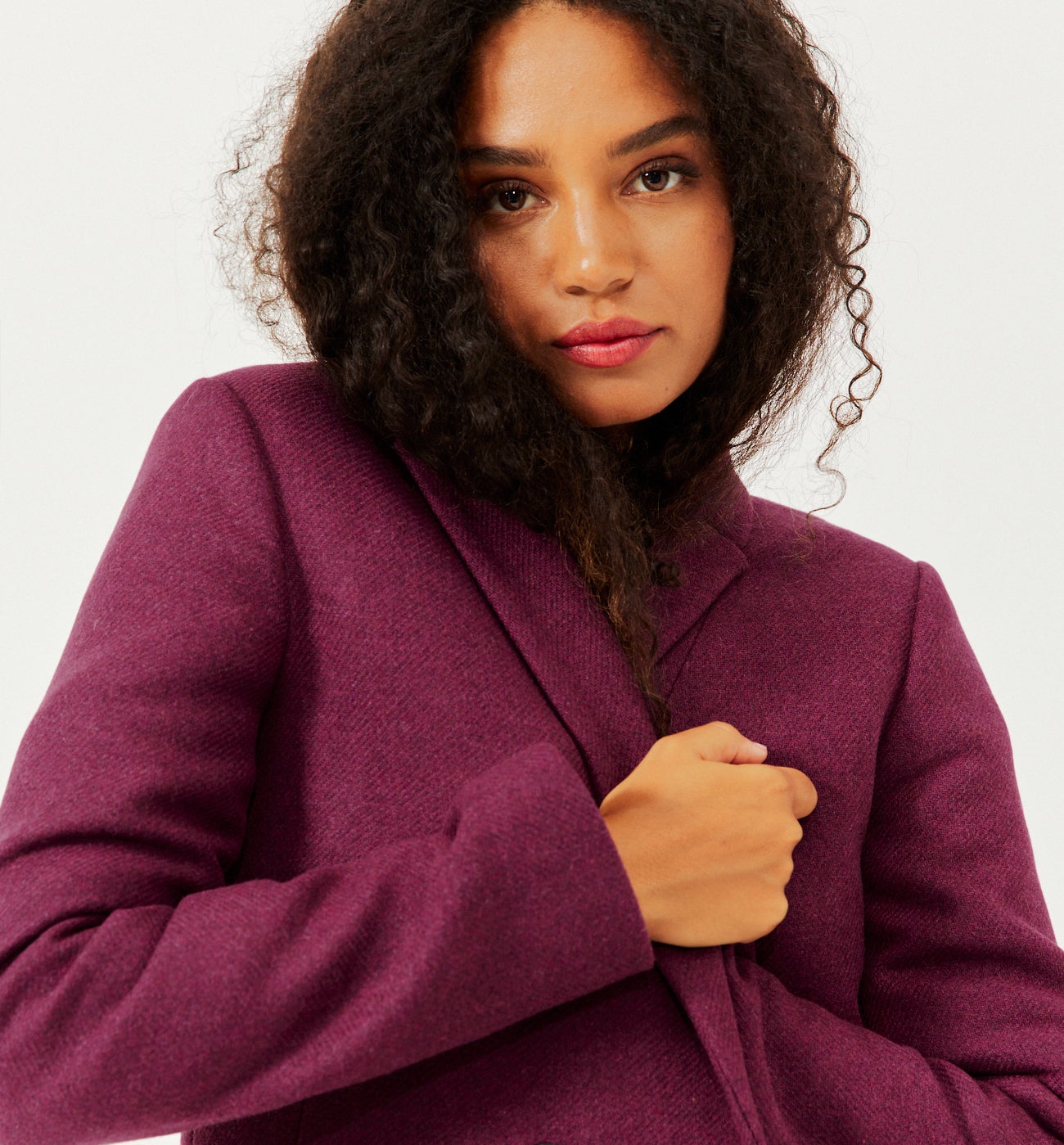 GISELE wool-blend coat - Black