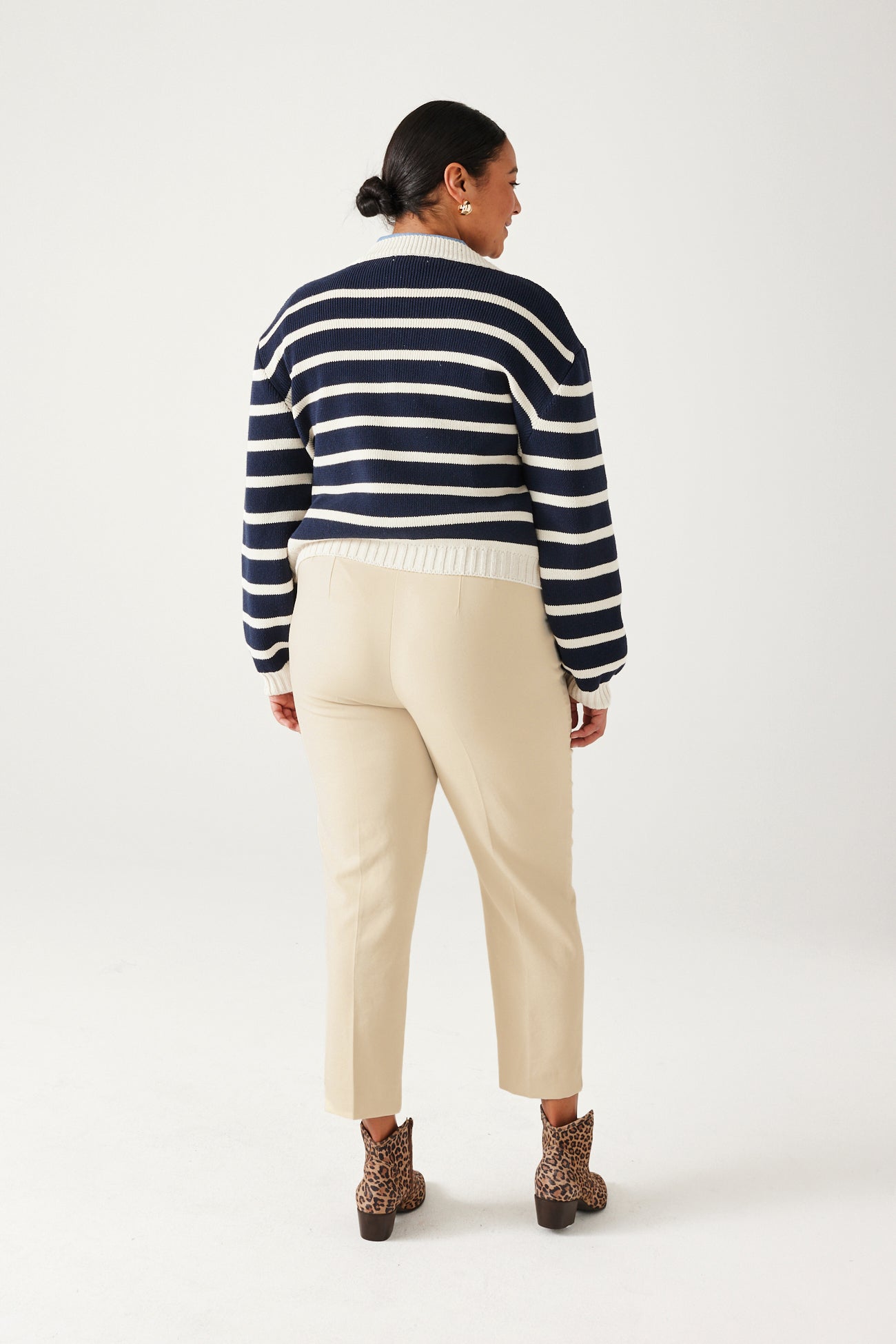 Short cigarette trousers - Beige