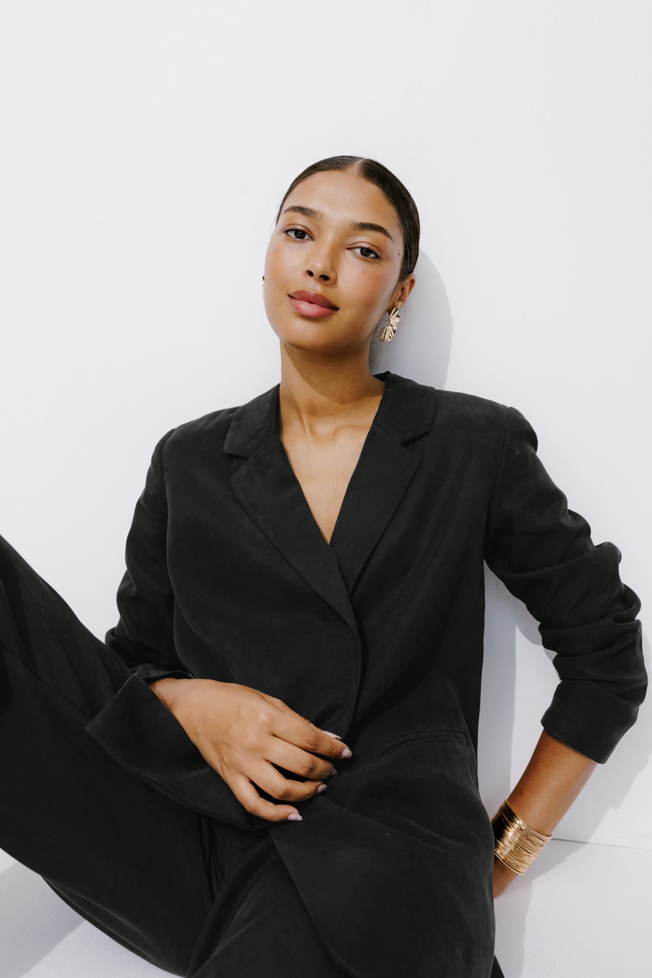 Lyocell tailored jacket - Black