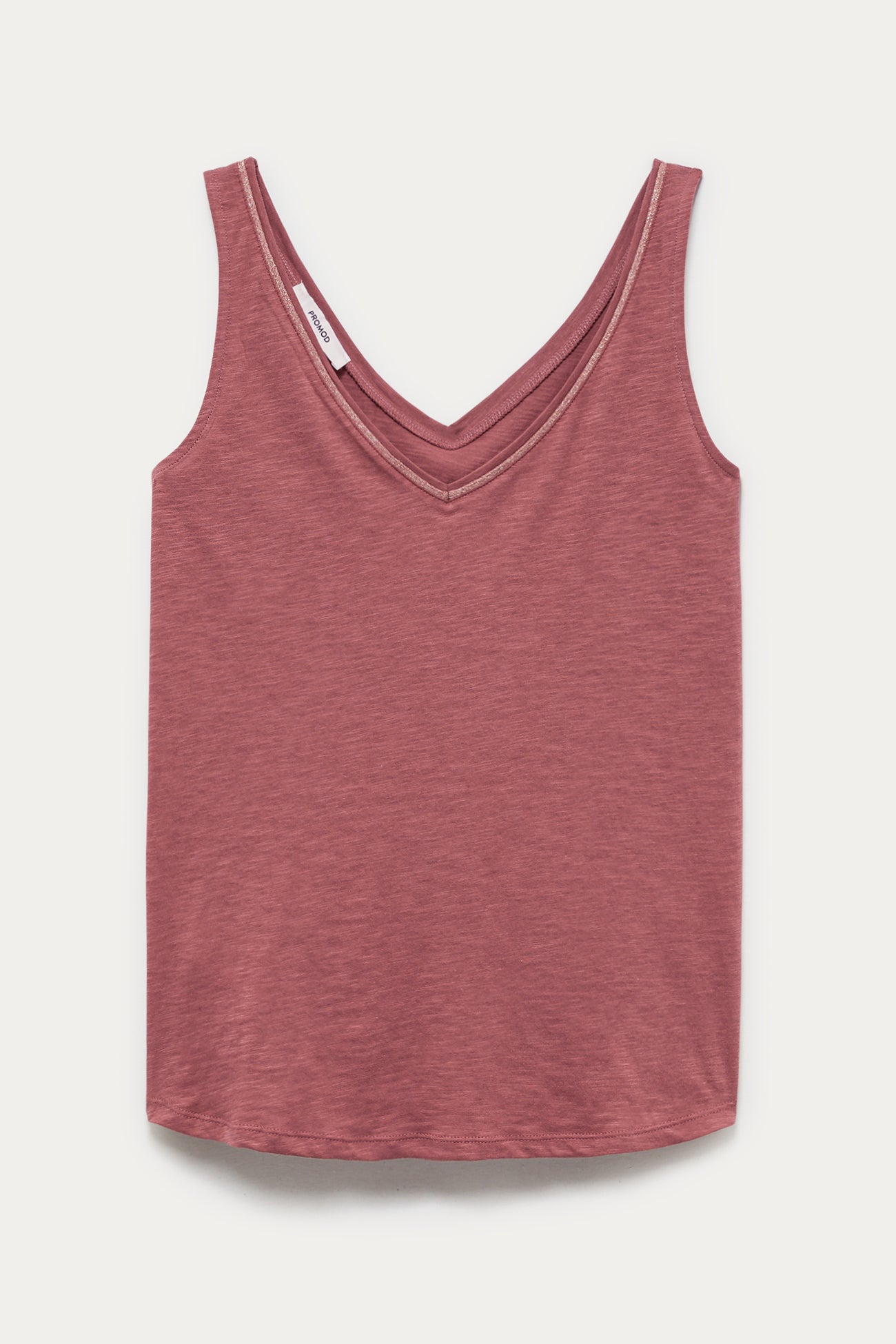 V-neckline strappy top - White