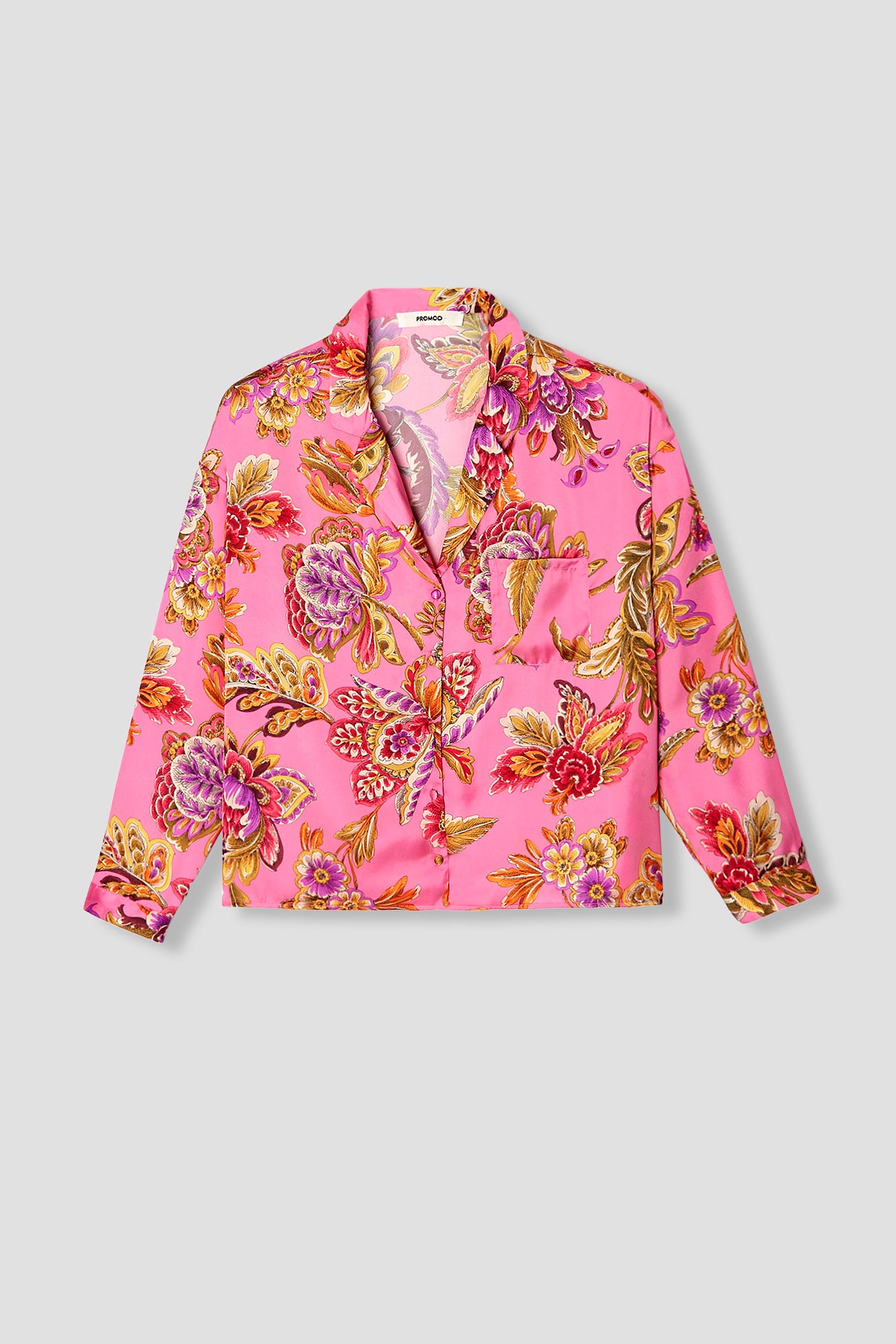 Satin shirt - Pink print