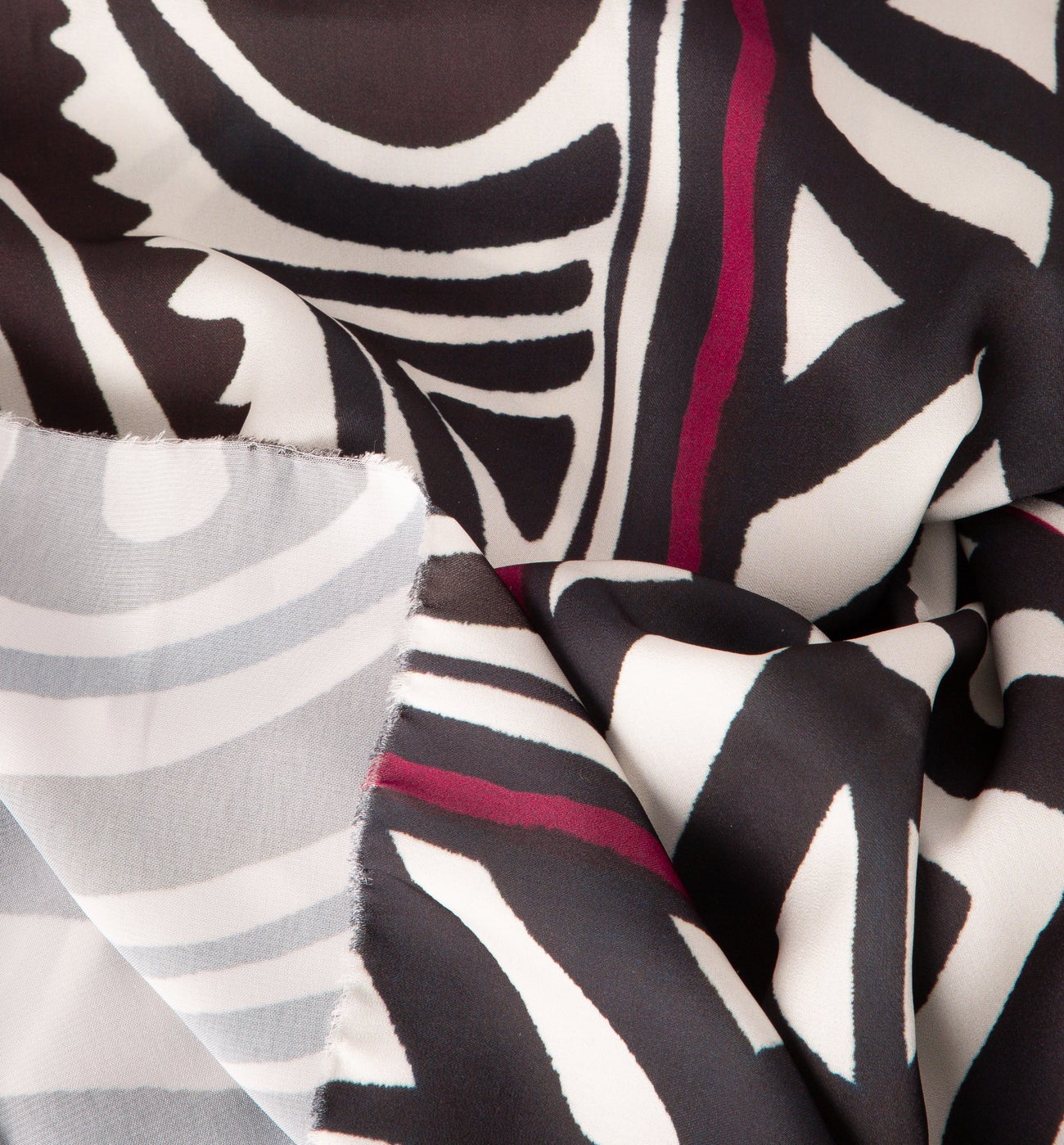 Polyester satin fabric cut - Yellow print