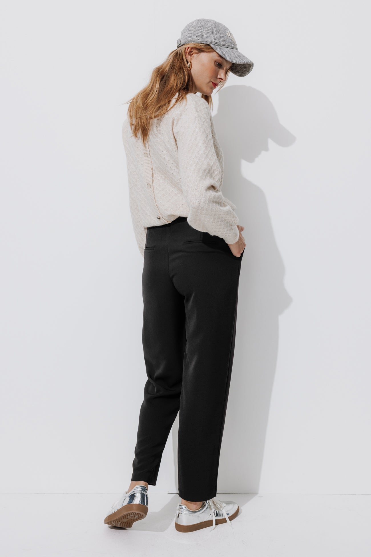 Pleat trousers - Grey print