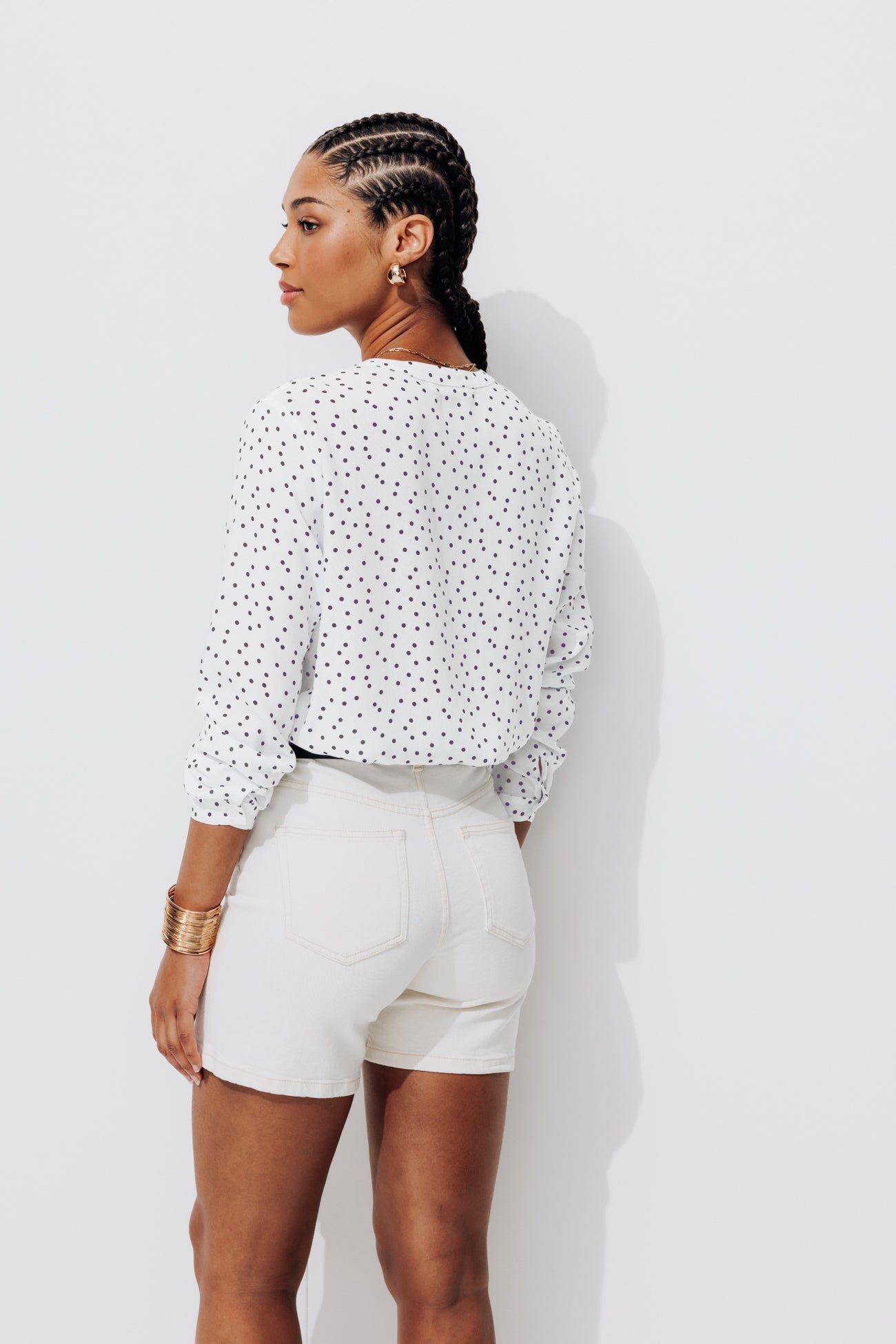 Straight blouse - Ecru print