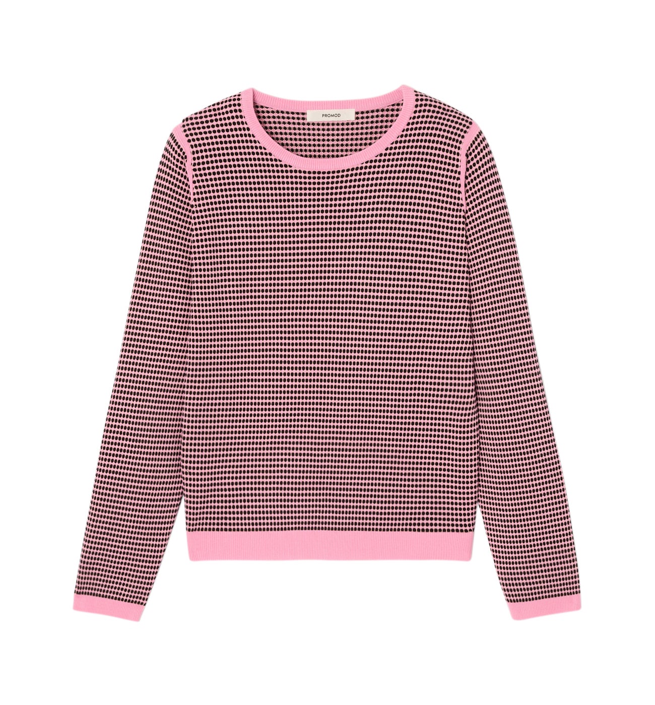 Jacquard-effect jumper - Lilas prints