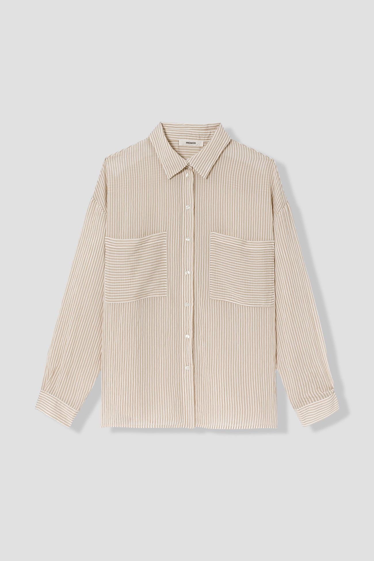 Oversized striped shirt - Navy blue stripes