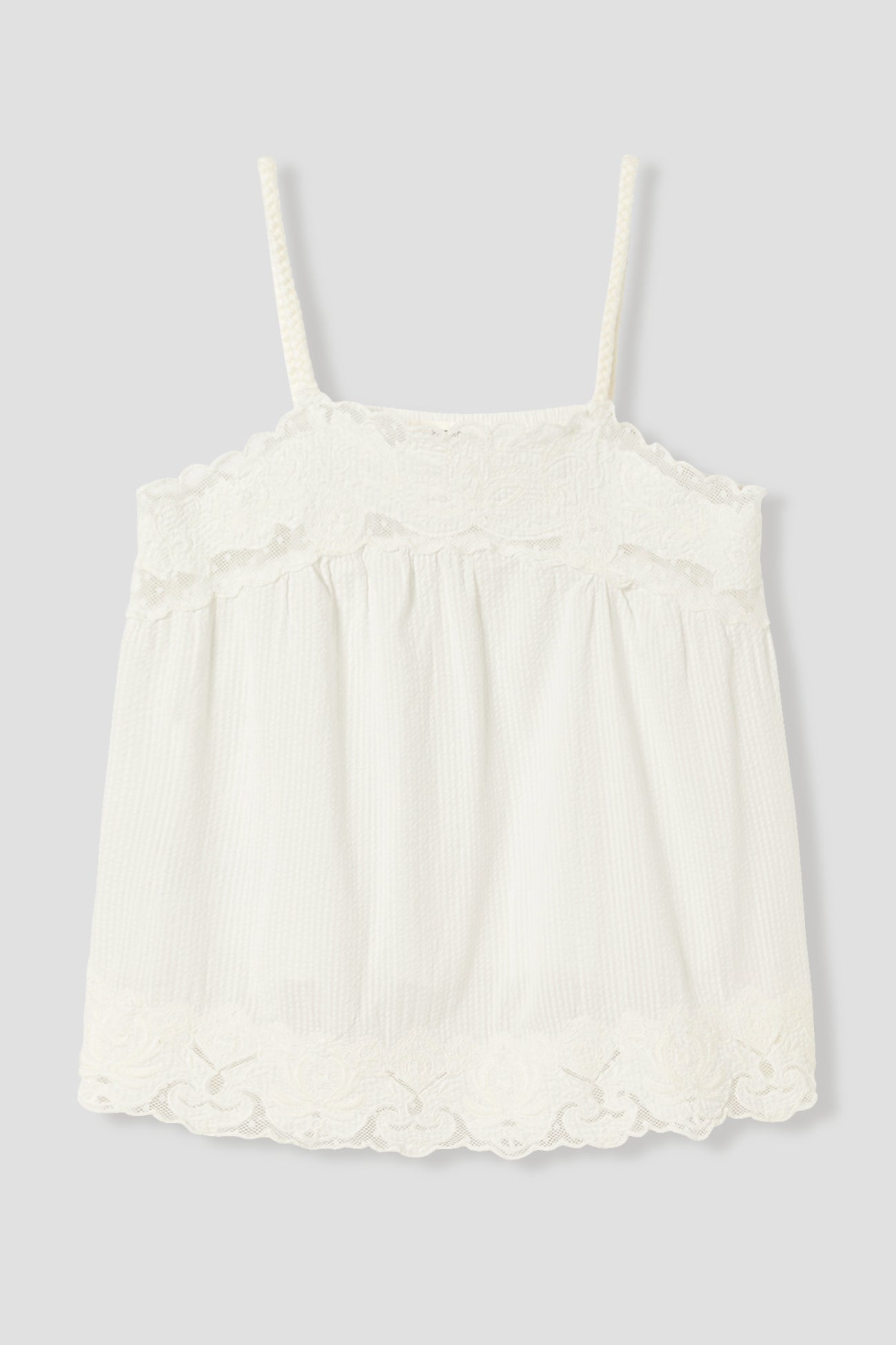 Embroidered top - Light yellow