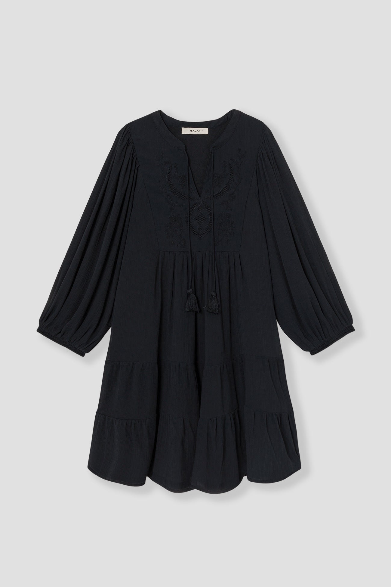 Short voile dress - Navy blue