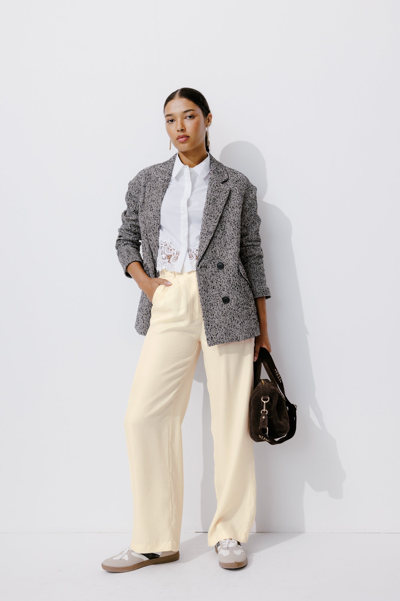 BILLY lyocell trousers - Ecru