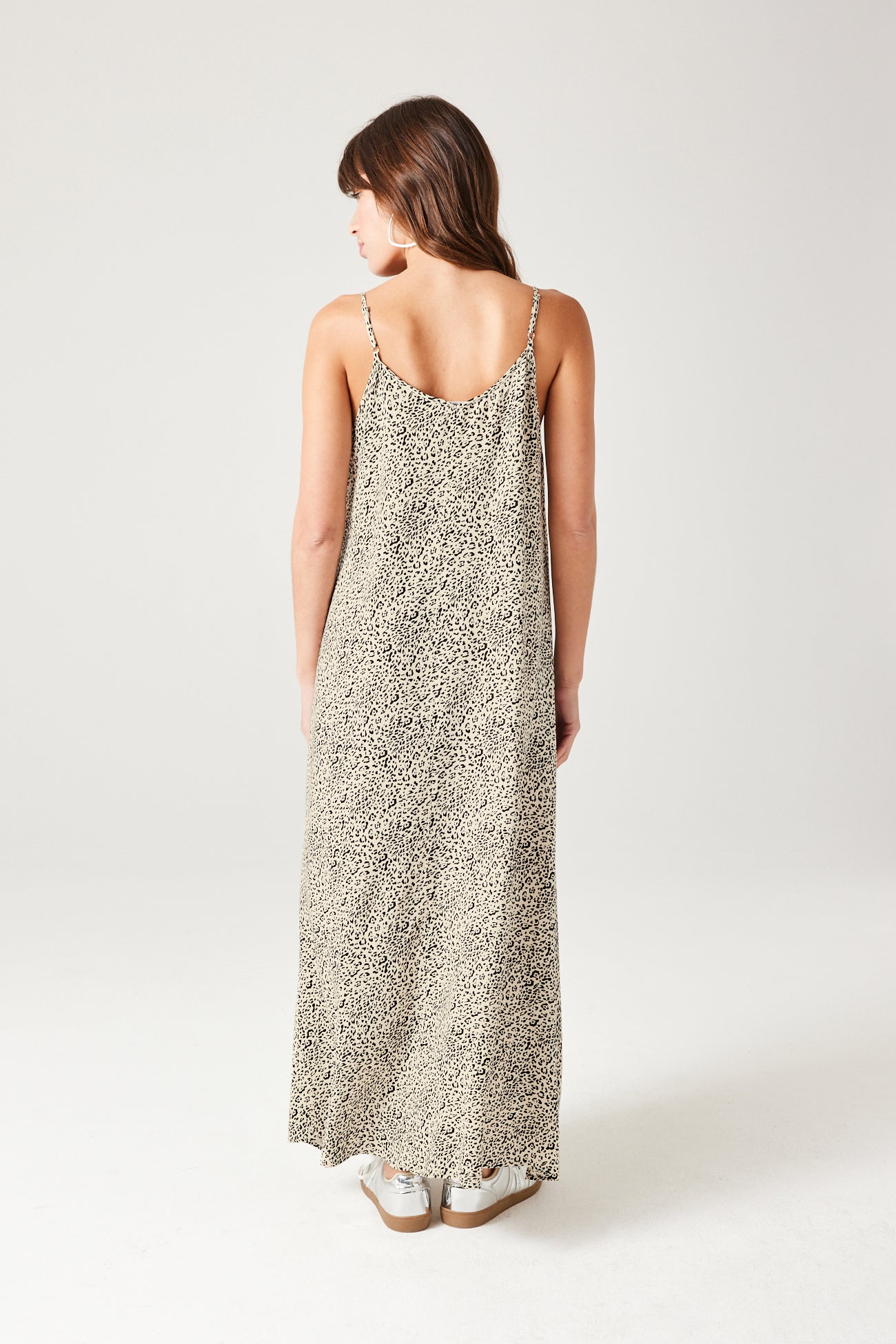 Mid-length patterned dress - Multicolour print