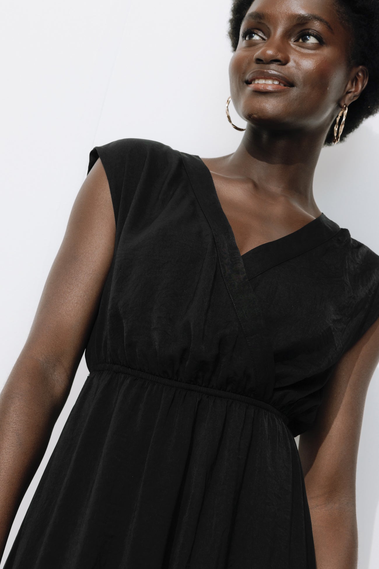 Long silky dress - Black