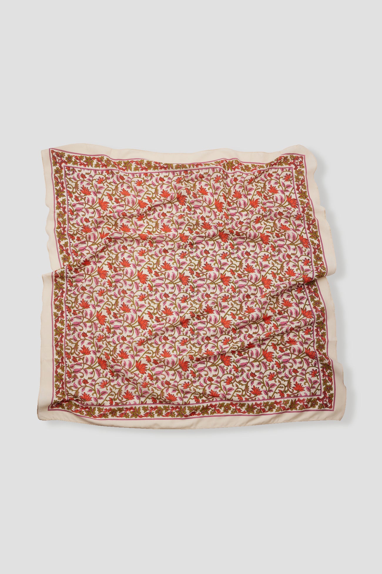 Large patterned scarf - Coral prints