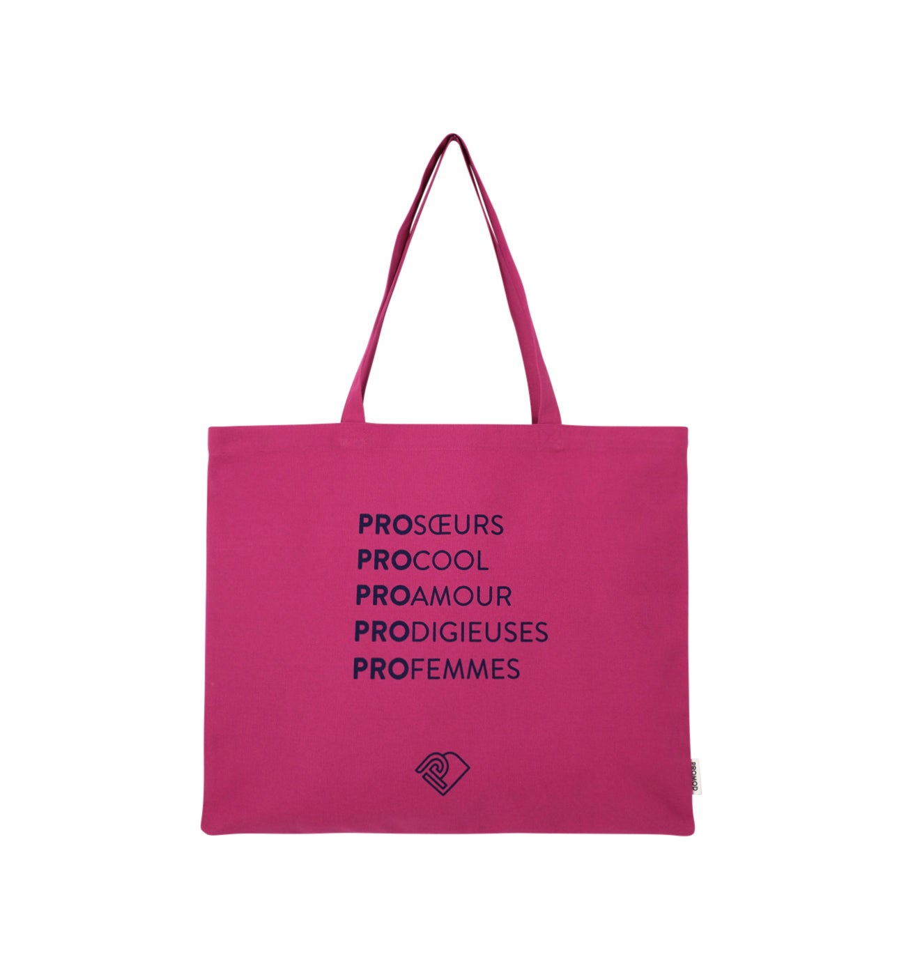 Promod logo tote bag - Raspberry red