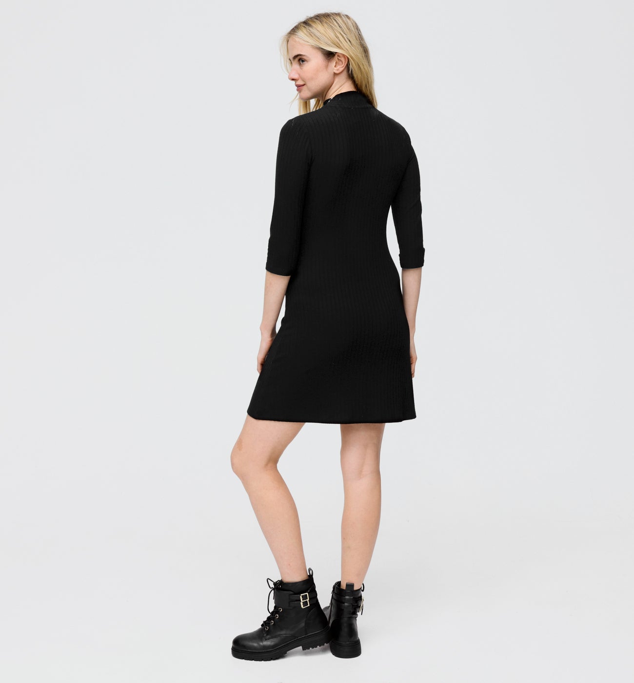 Plain jersey dress - Black