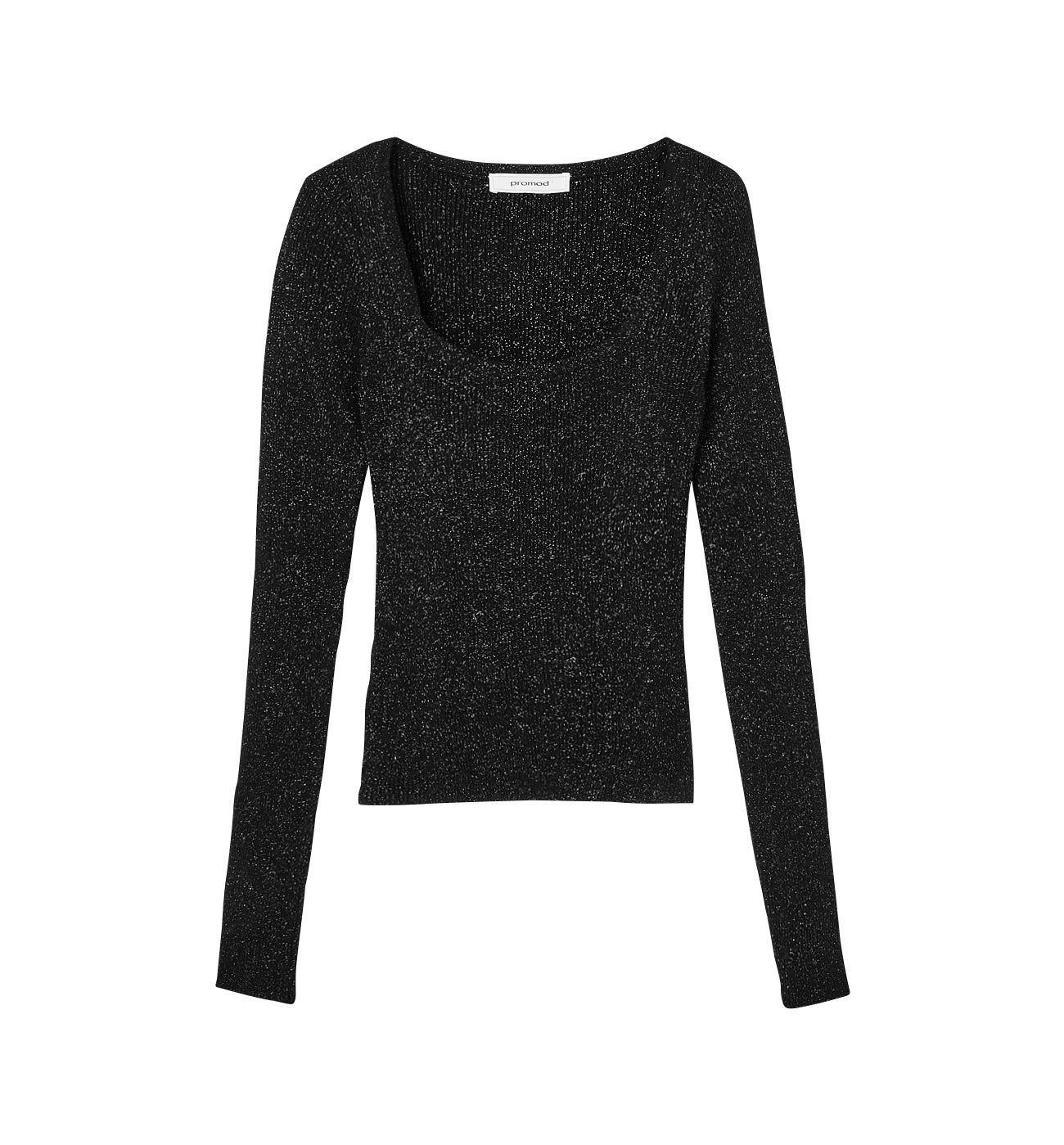 Glitzy rib knit jumper - Bordeaux red