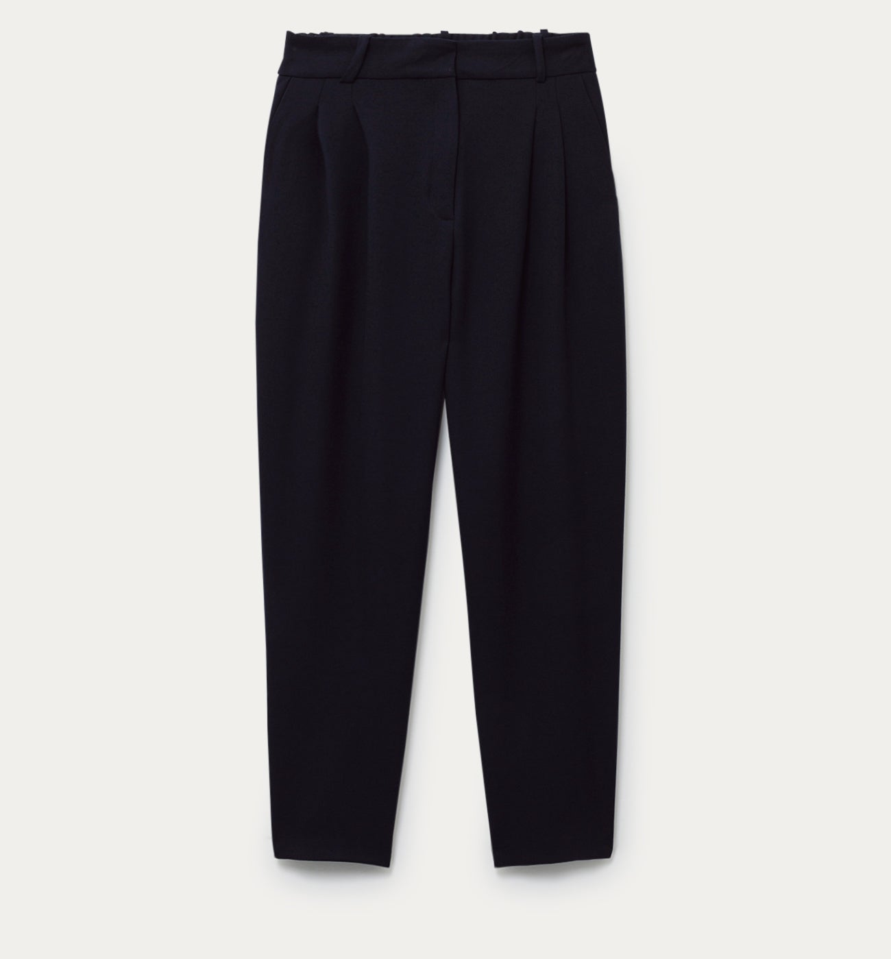 High-waist peg trousers - Beige