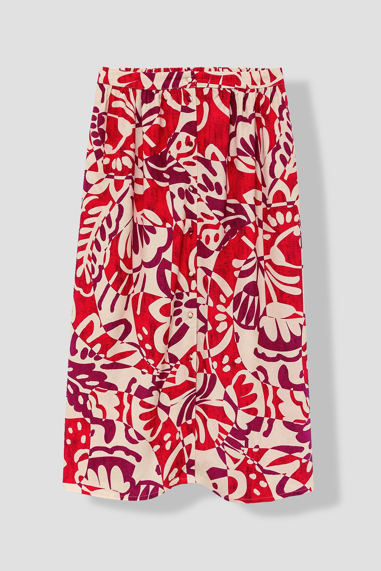 Long patterned skirt - Ecru print