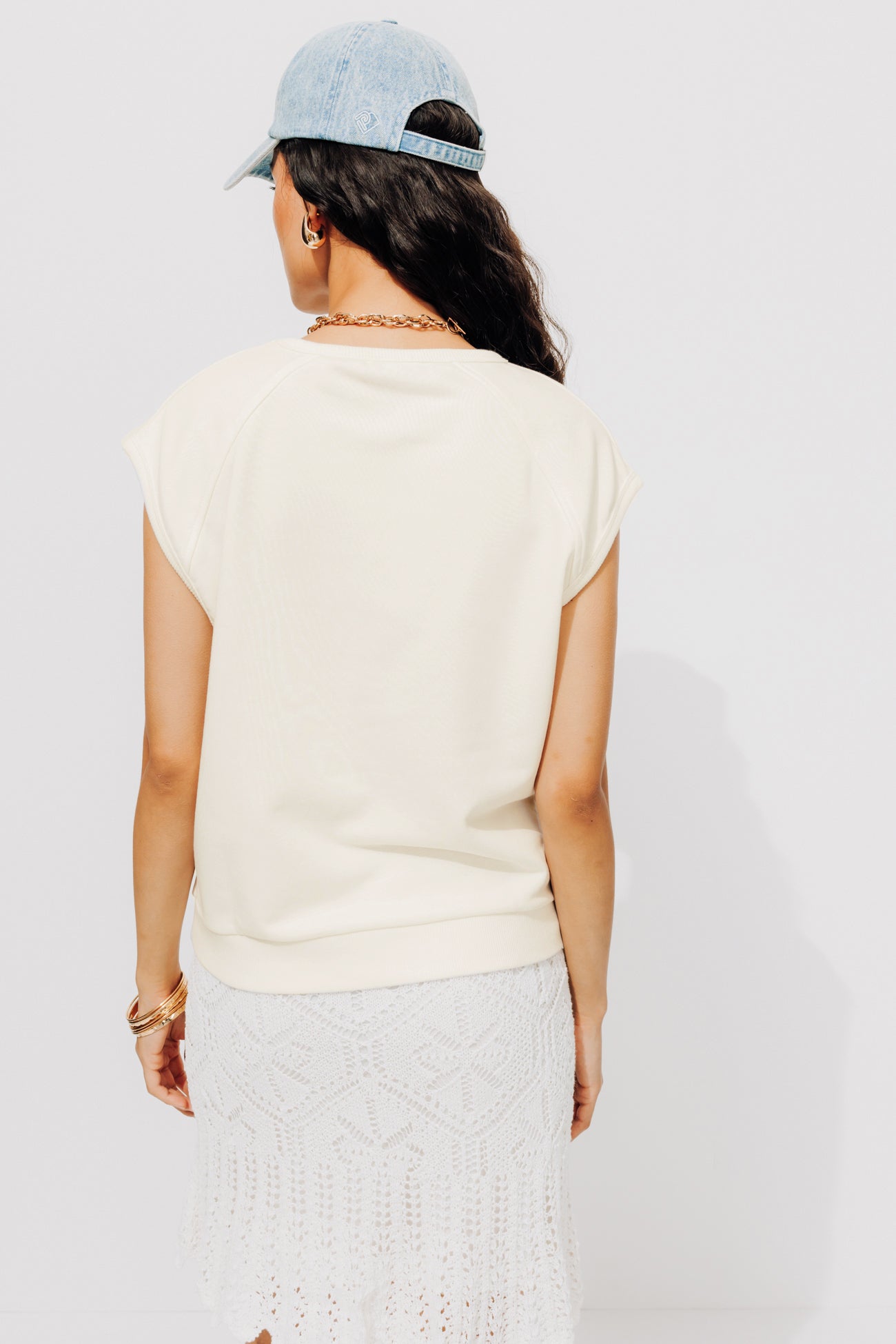 Sleeveless top - Ecru