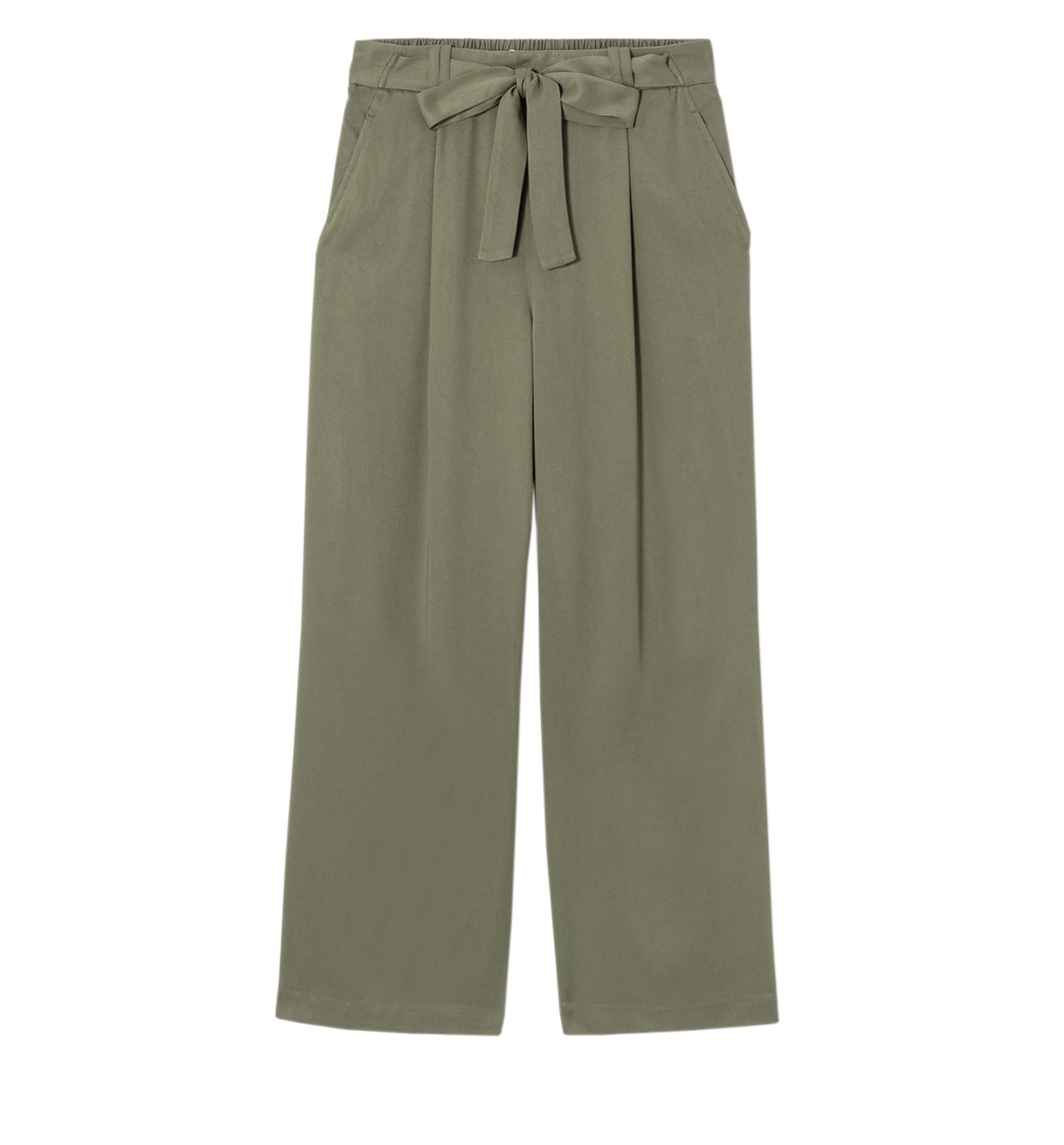 High-waist wideleg trousers - Black