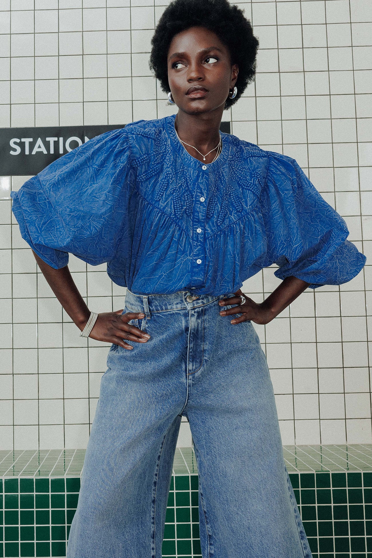 Cotton shirt - Medium denim