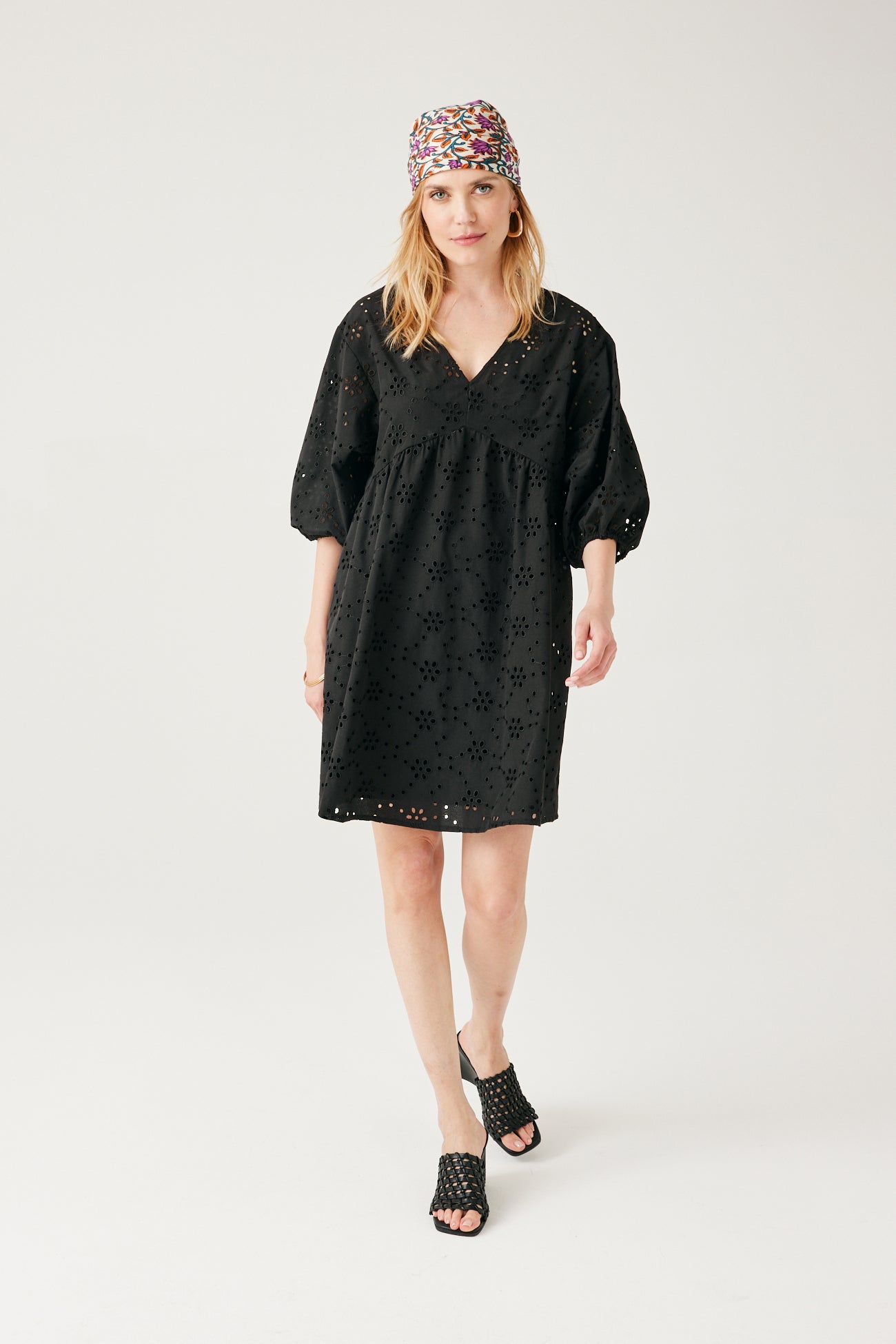 Broderie anglaise dress - Black