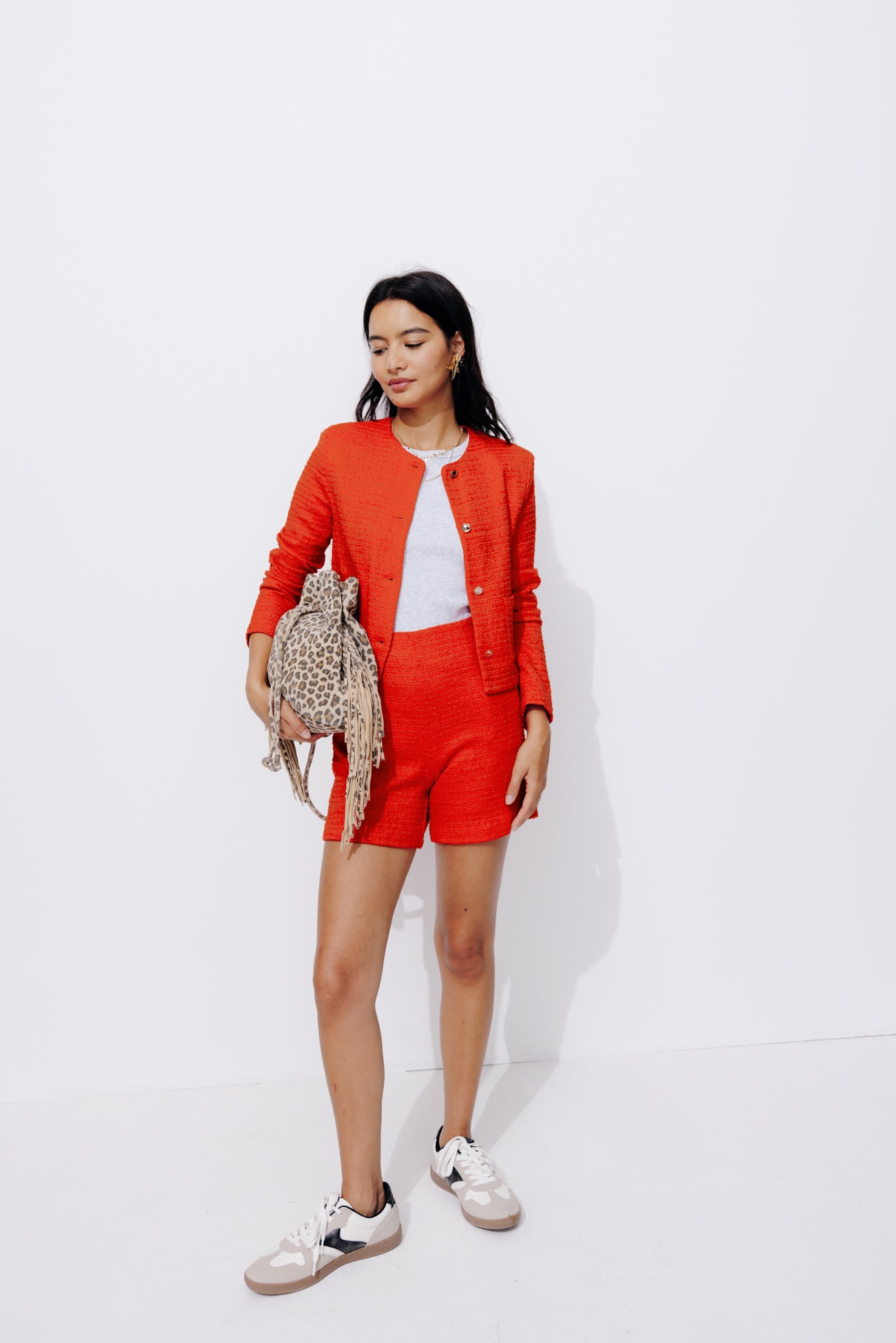 Short tweed jacket - Red