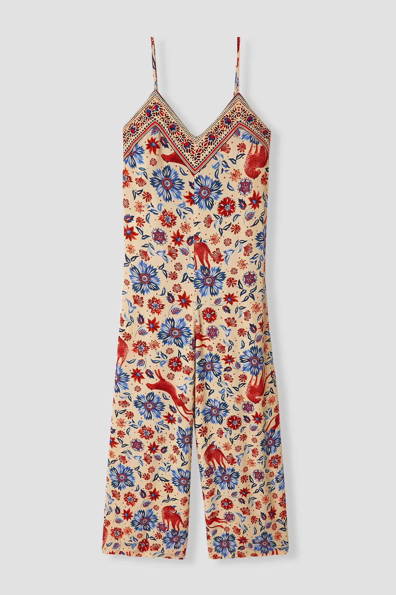 Patterned jumpsuit - Navy blue print