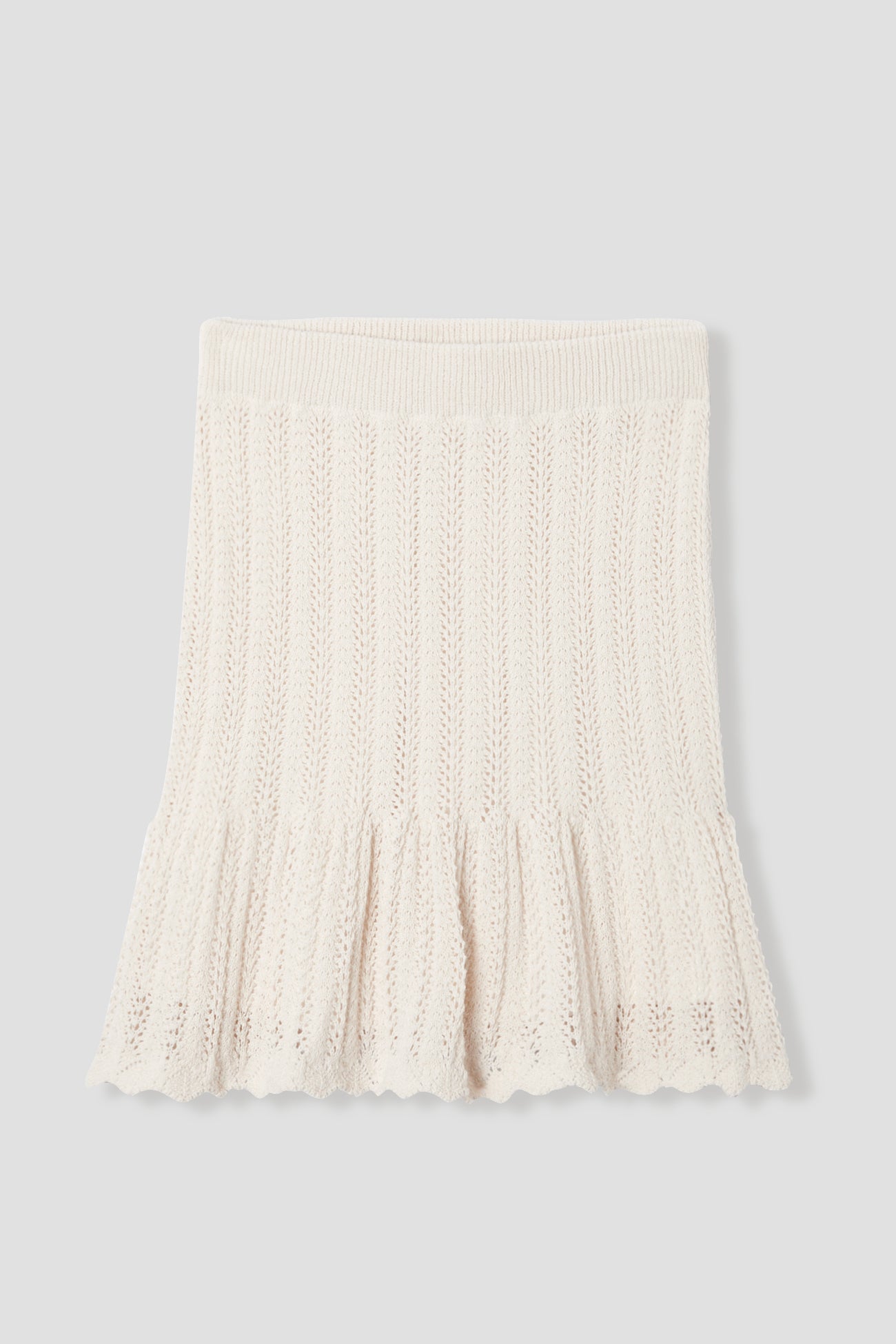 Short crochet skirt - Ecru