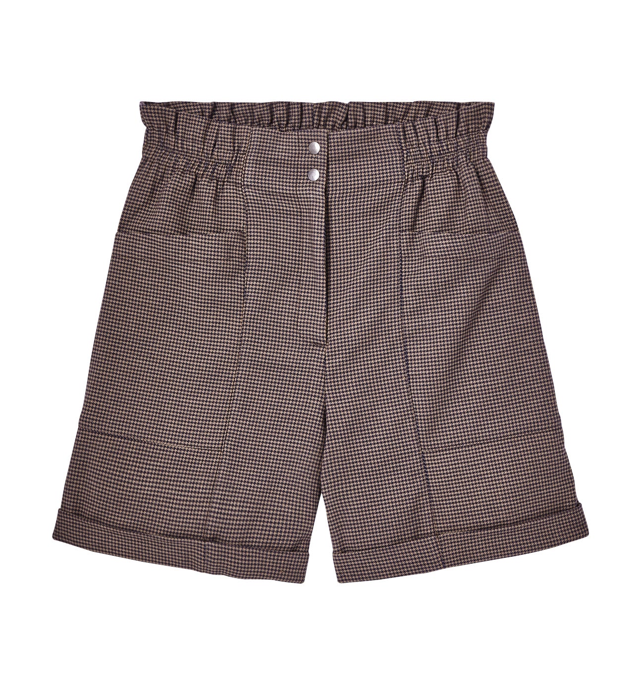 High-waist checked shorts - Multicolour checks