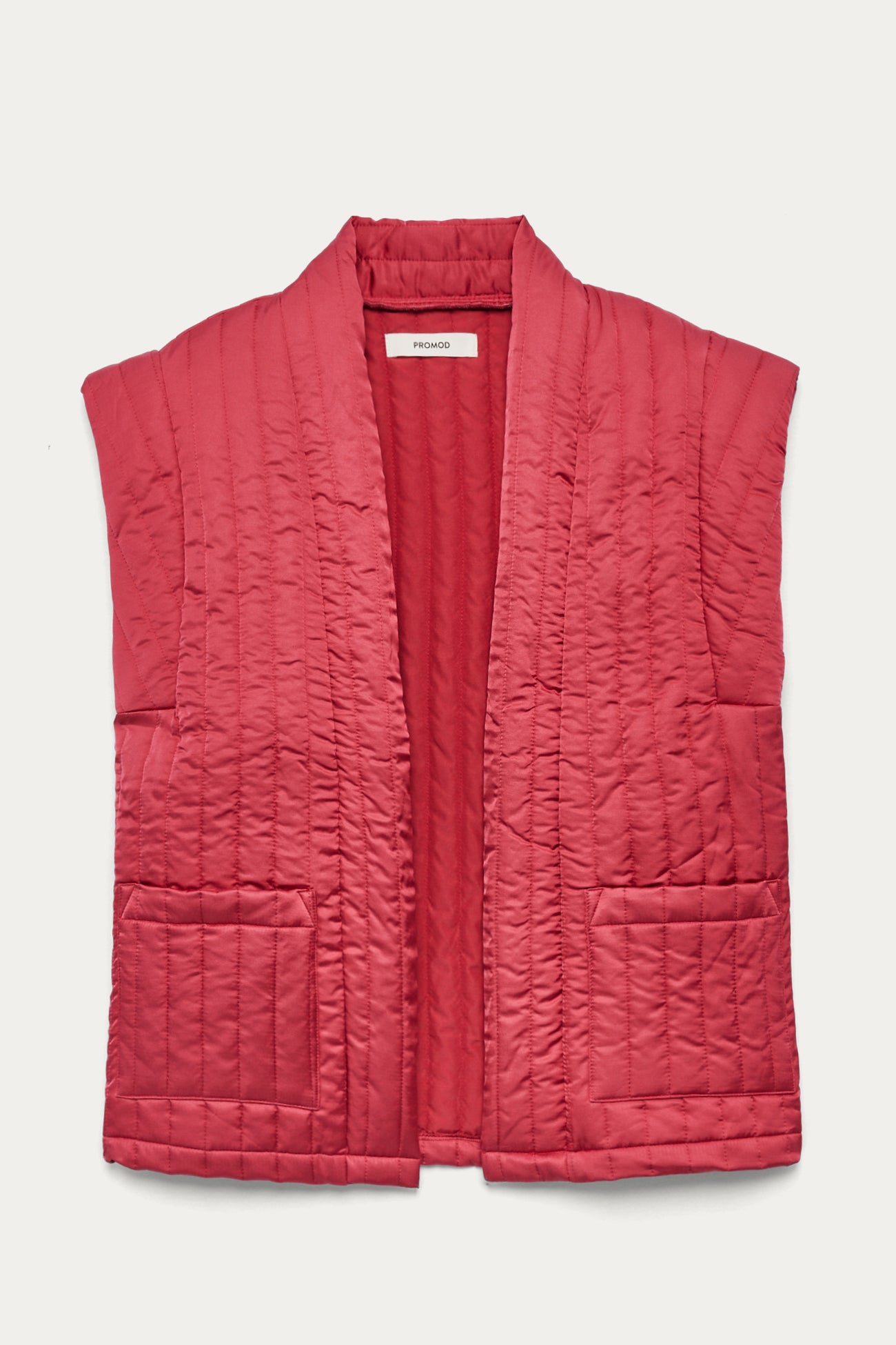 Padded waistcoat jacket - Ochre