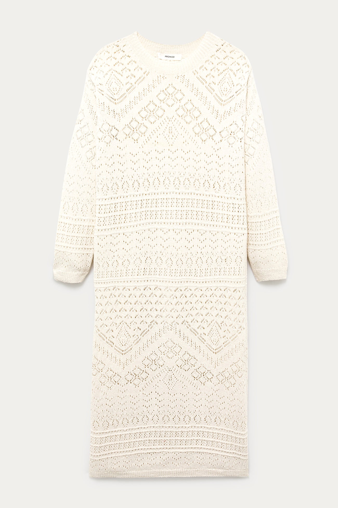 Midi openwork dress - Khaki