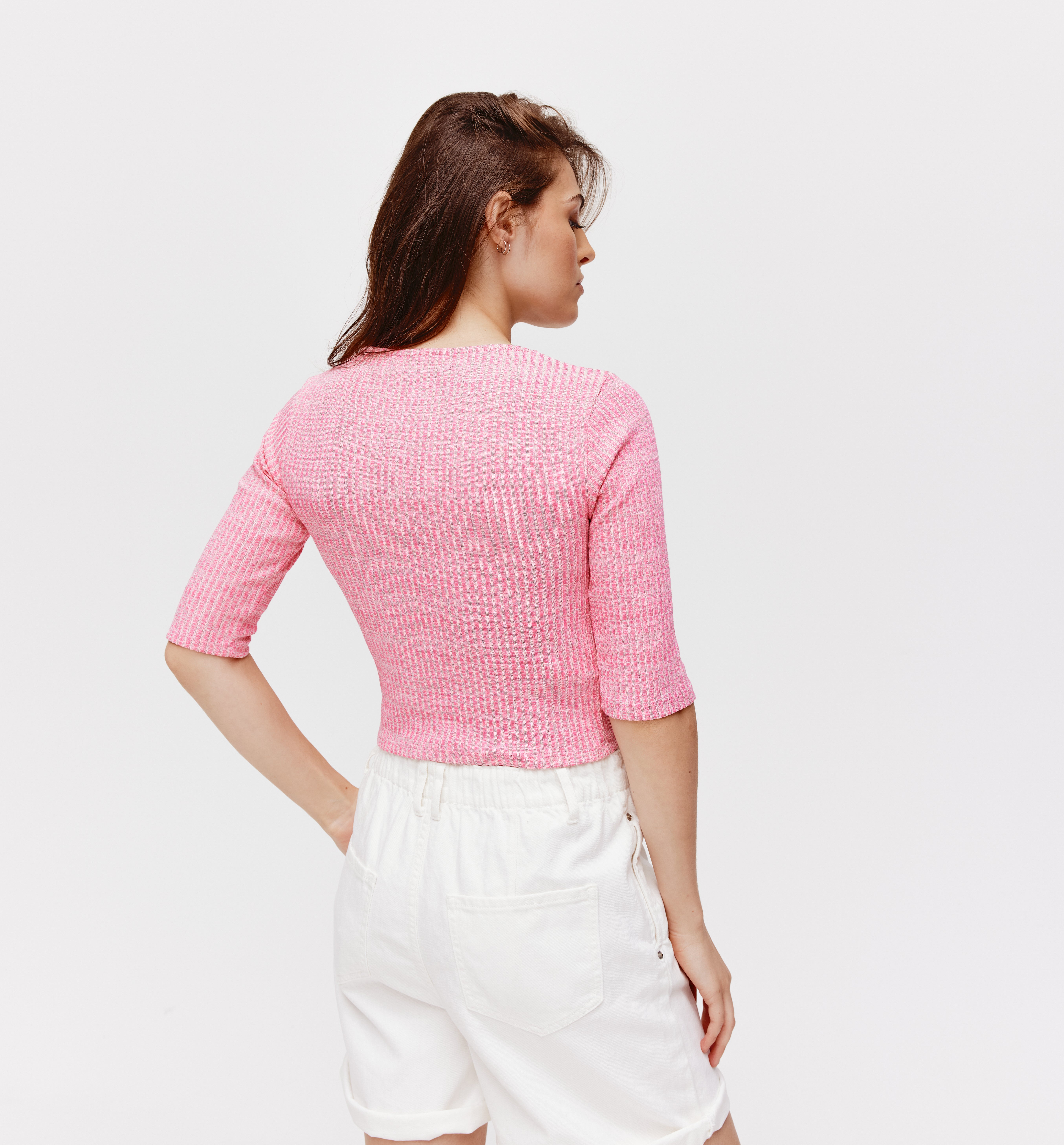 Shaped top - Neon pink