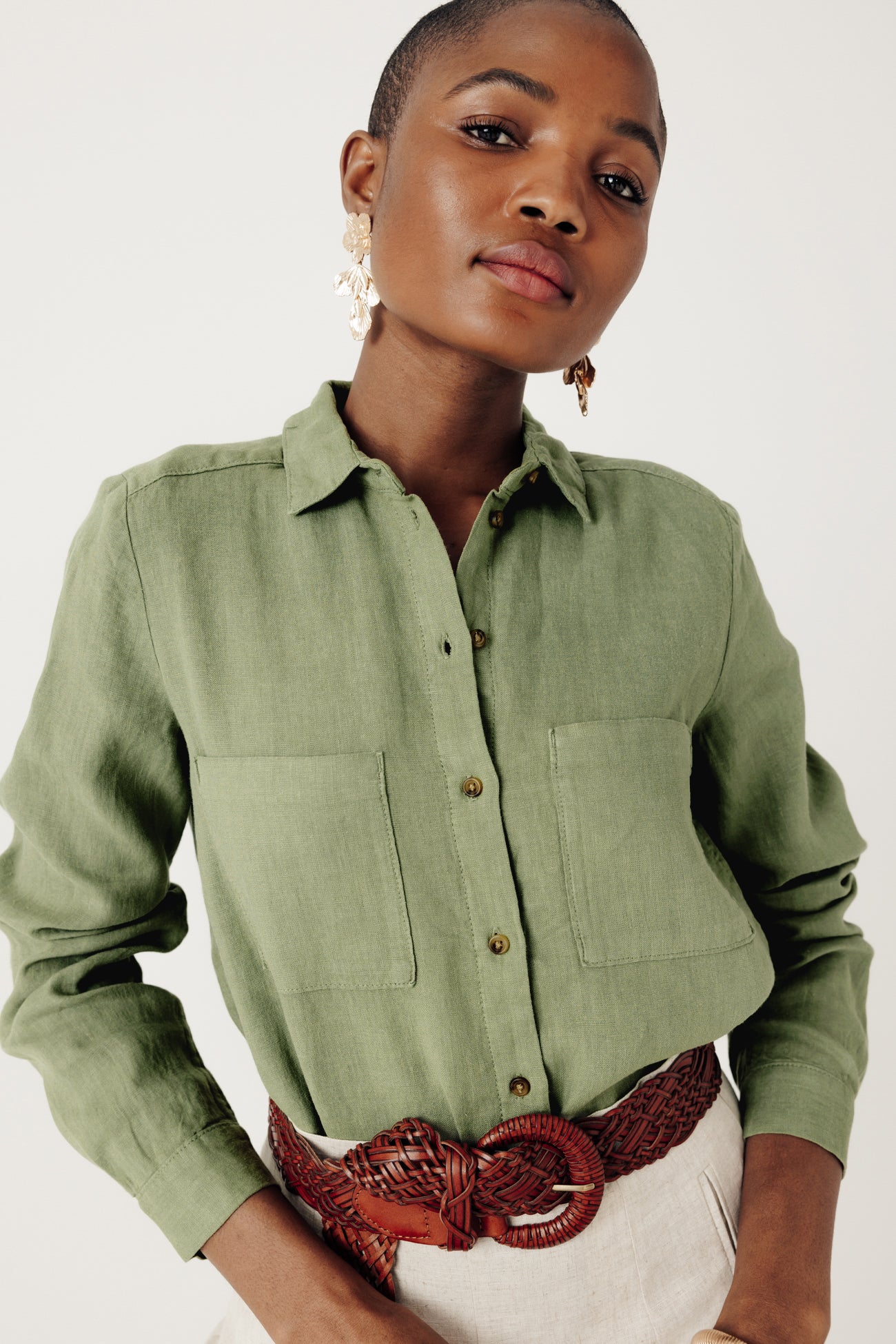 Linen shirt - Soft pink