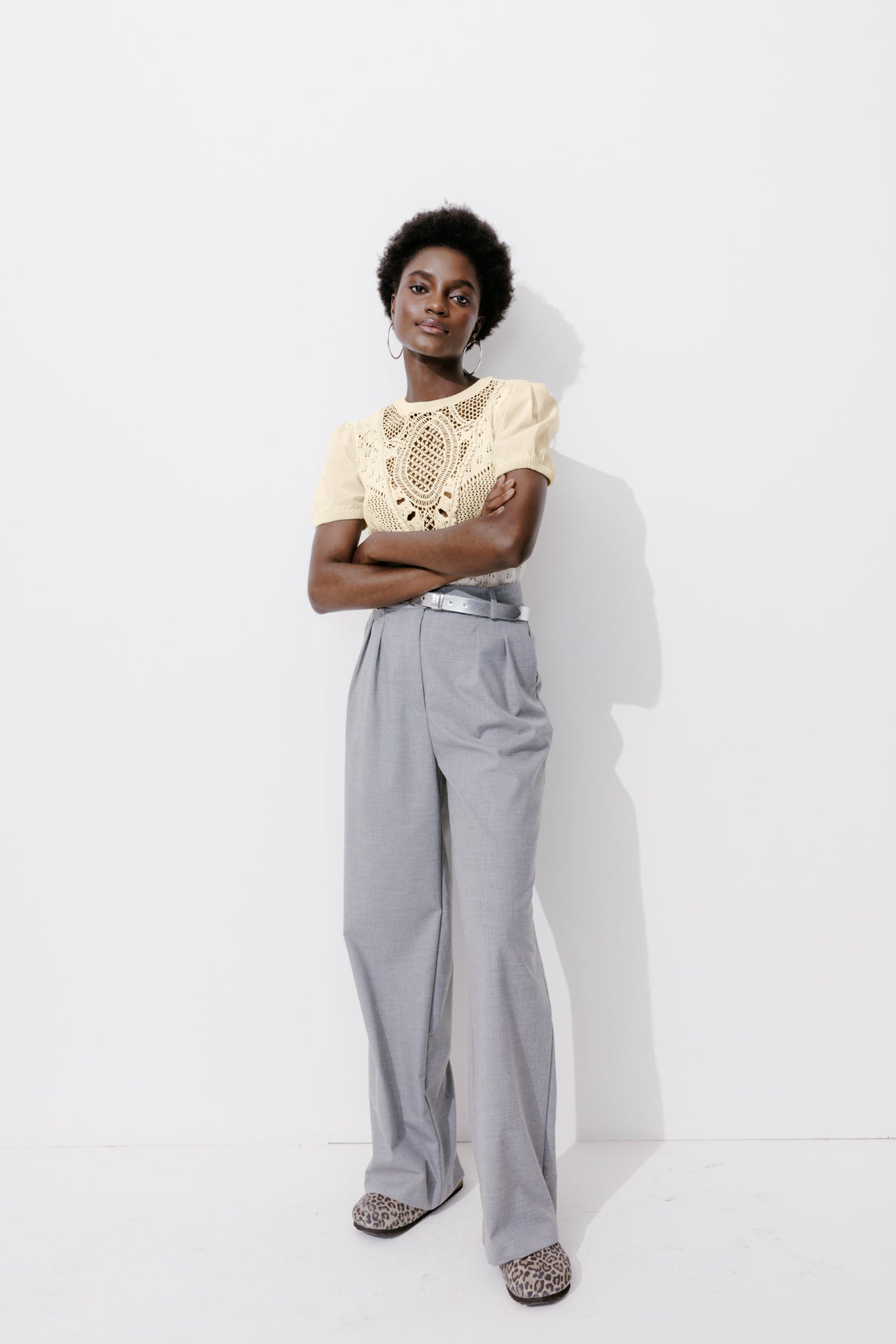 Layered effect jumper - Ecru