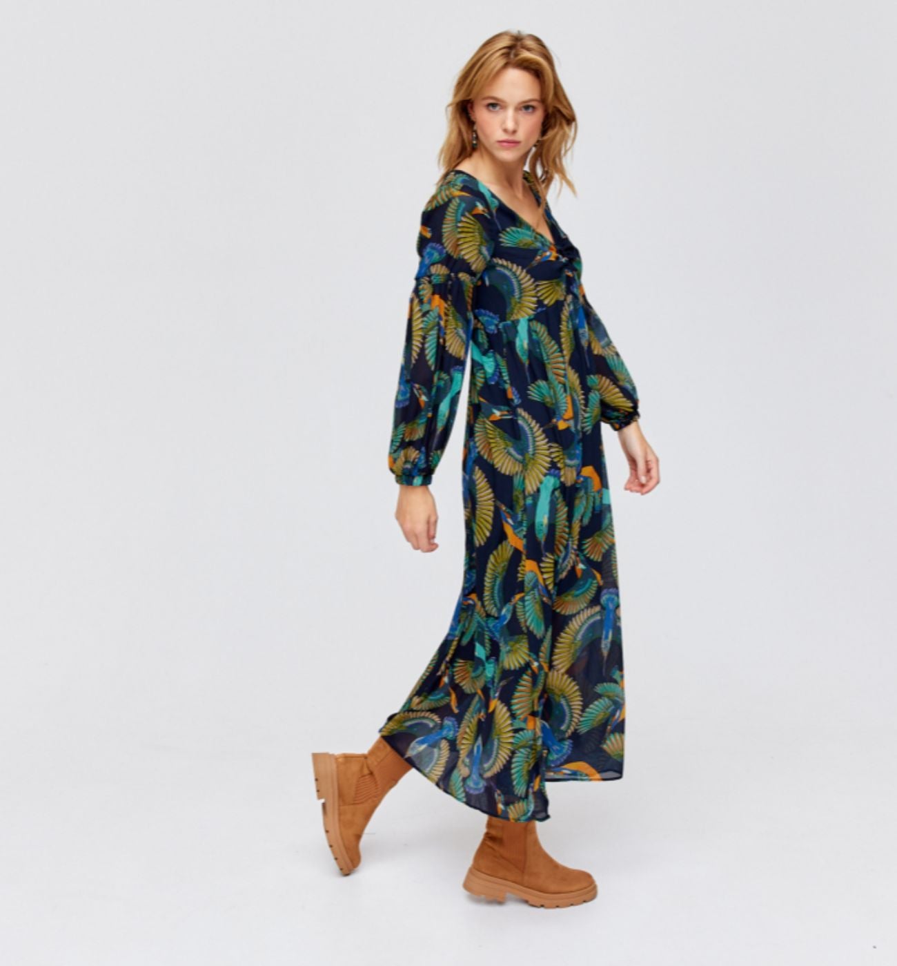 Patterned cotton 3m fabric cut - Multicolour print