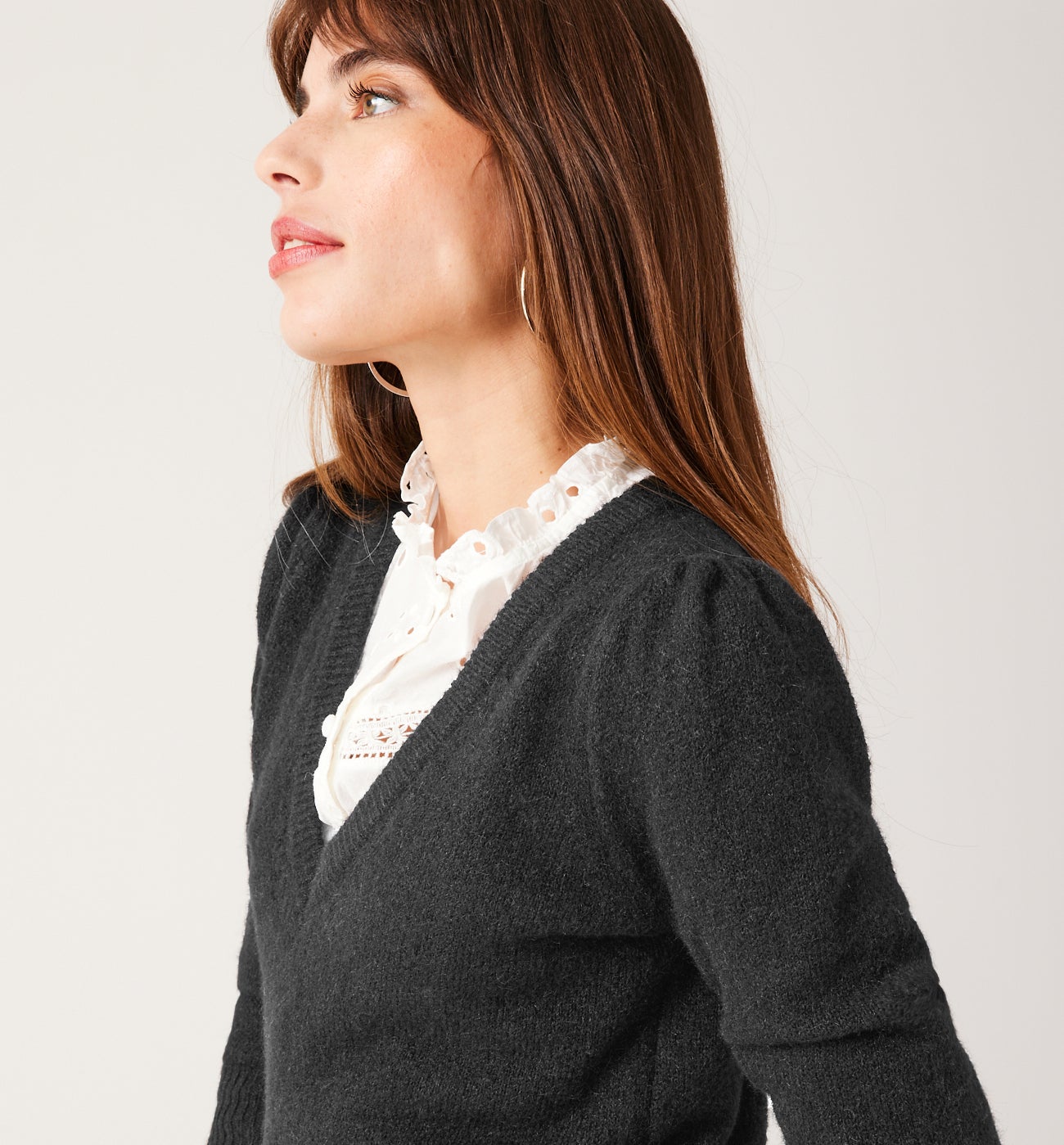 Flecked jumper dress - Black