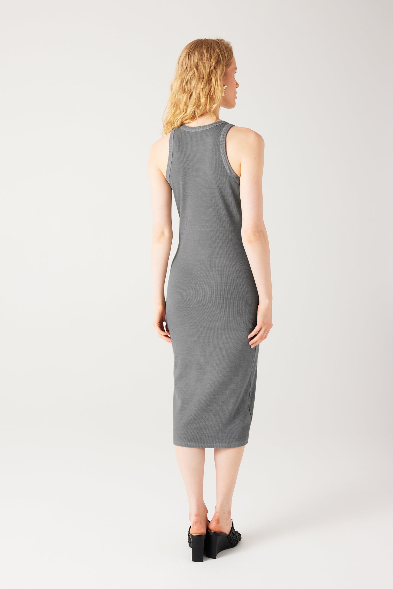 Eco-design sleeveless dress - Grey