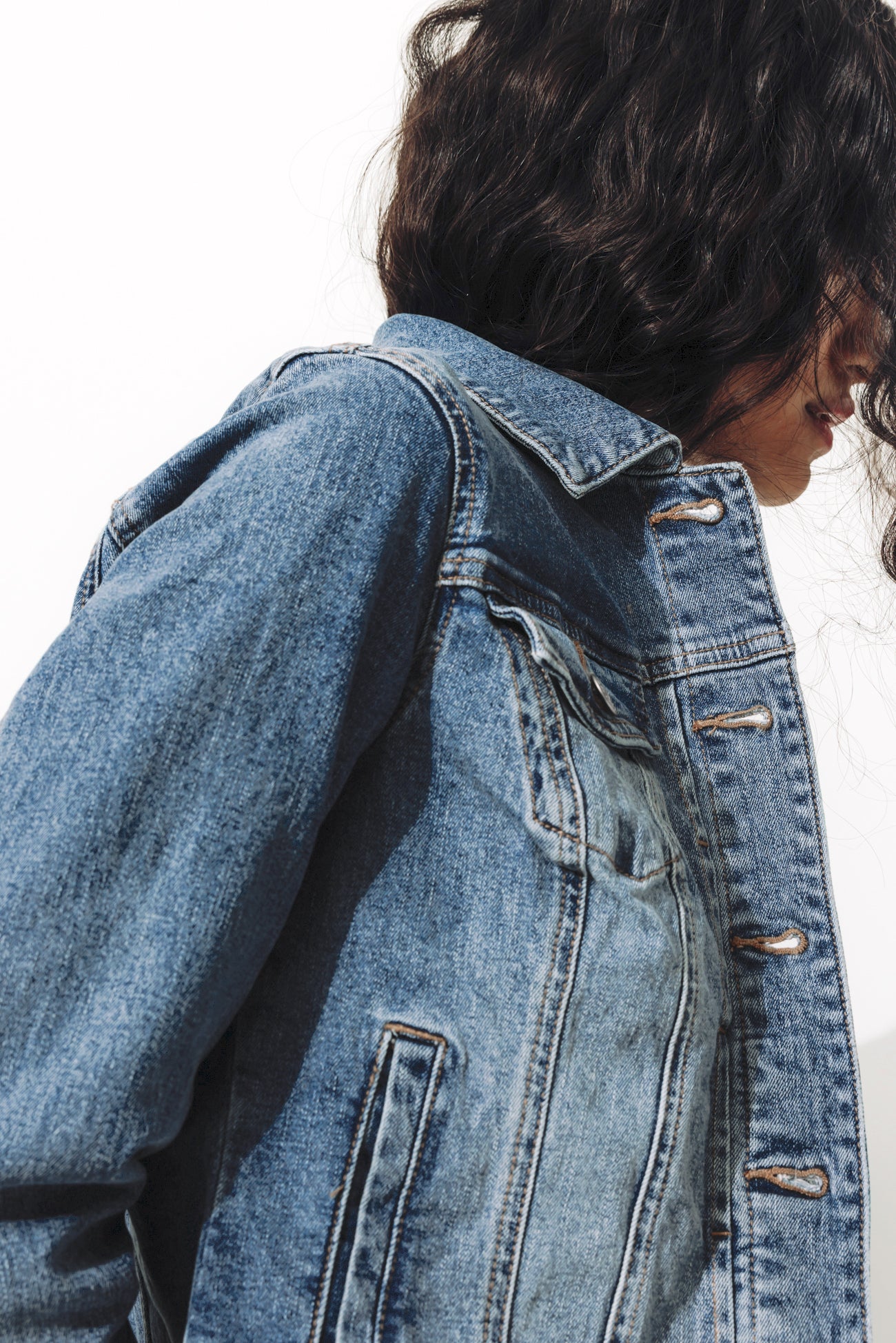 Relaxed denim jacket - Ecru
