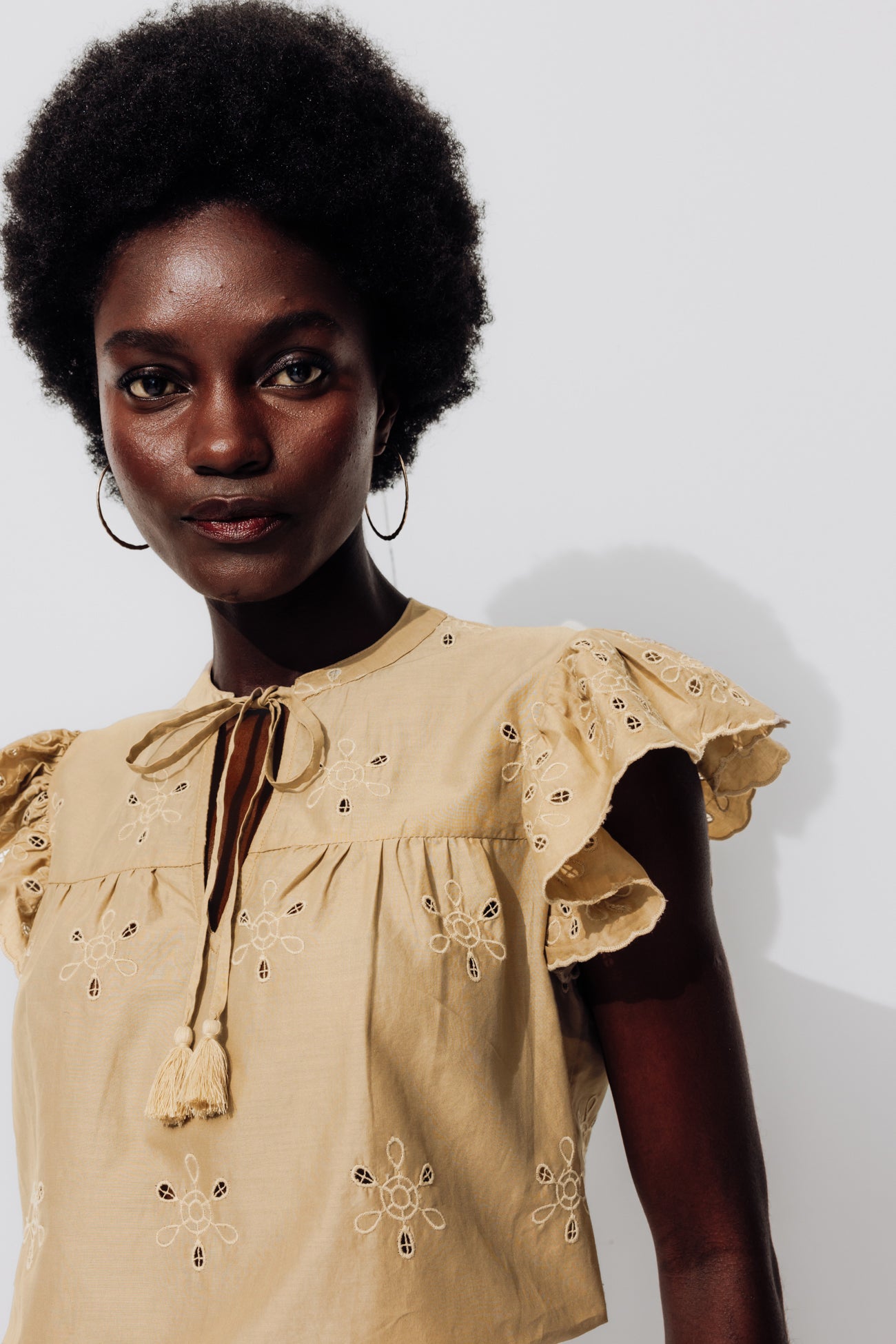 Broderie anglaise blouse - Black