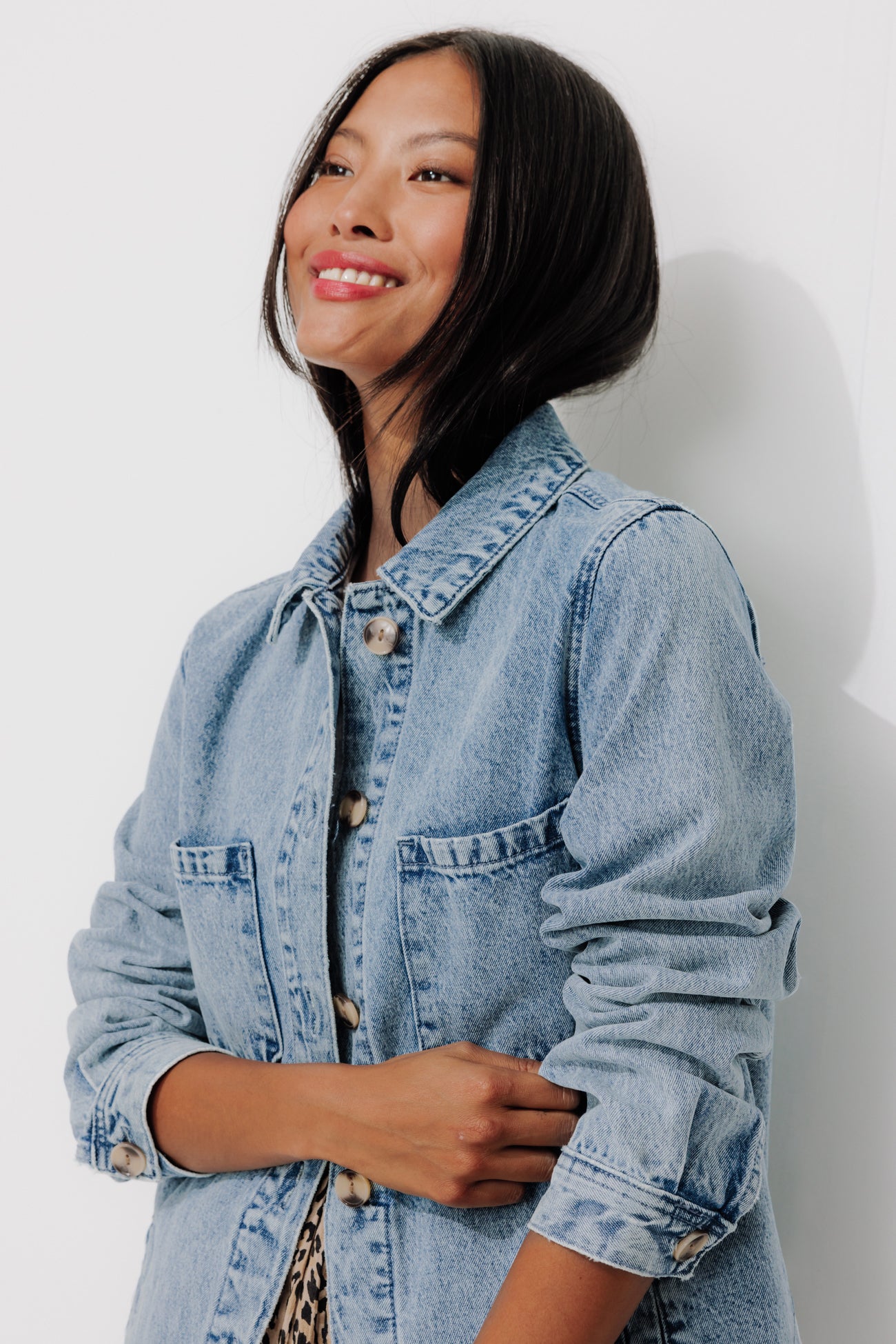 ALMA canvas overshirt - Chocolate