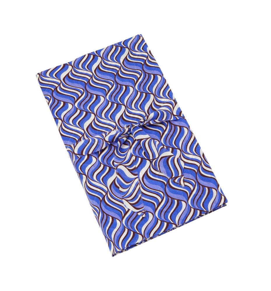 2m cotton voile fabric cut - Blue print