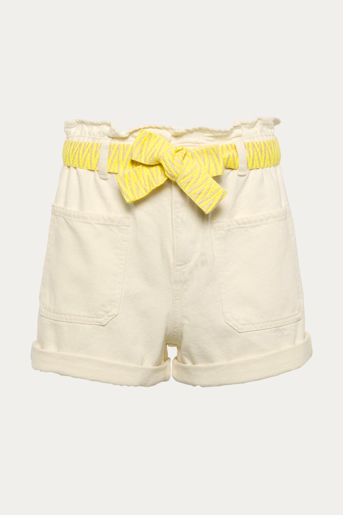 Colour-dyed belted shorts - Sienna