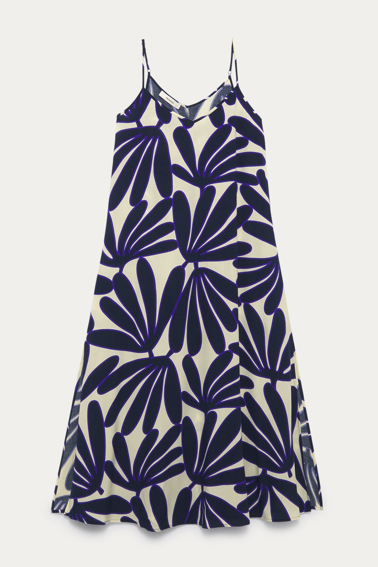 Long strappy dress - Pink print