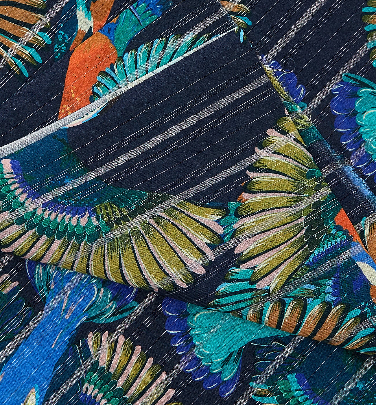 Patterned cotton 3m fabric cut - Multicolour print