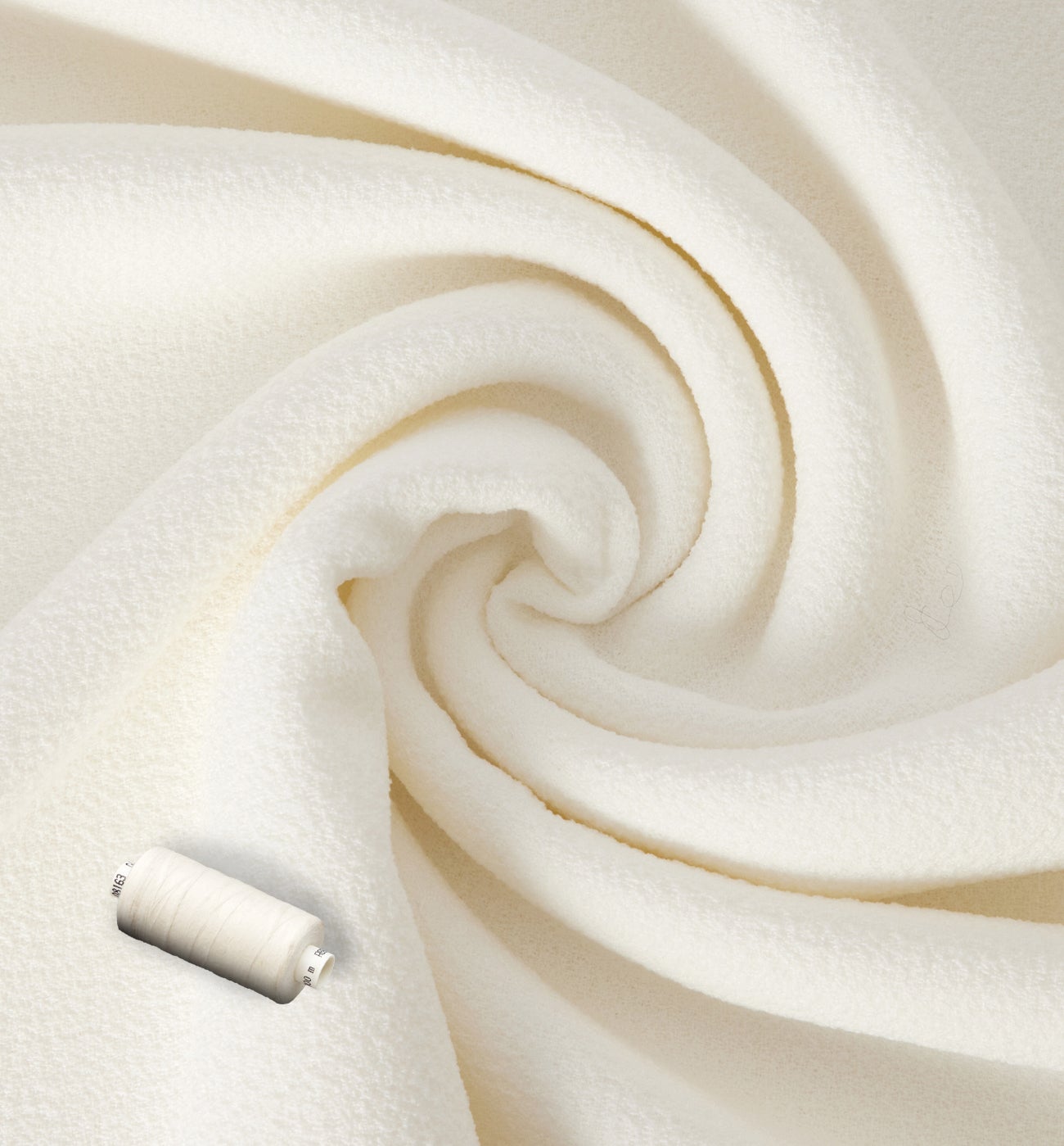 Polyester crêpe fabric cut - Ecru