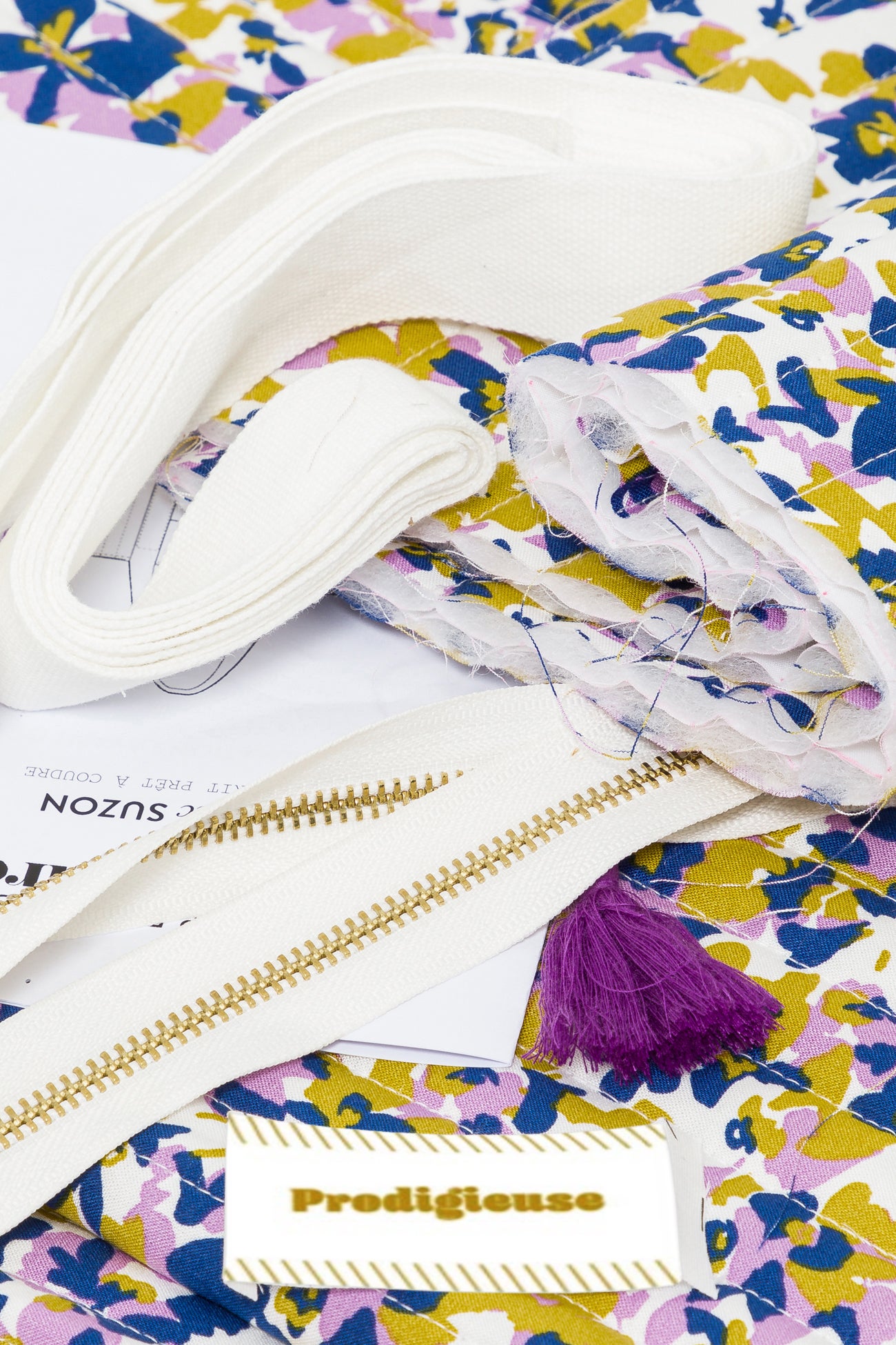 SUZON sewing bag kit - Black print