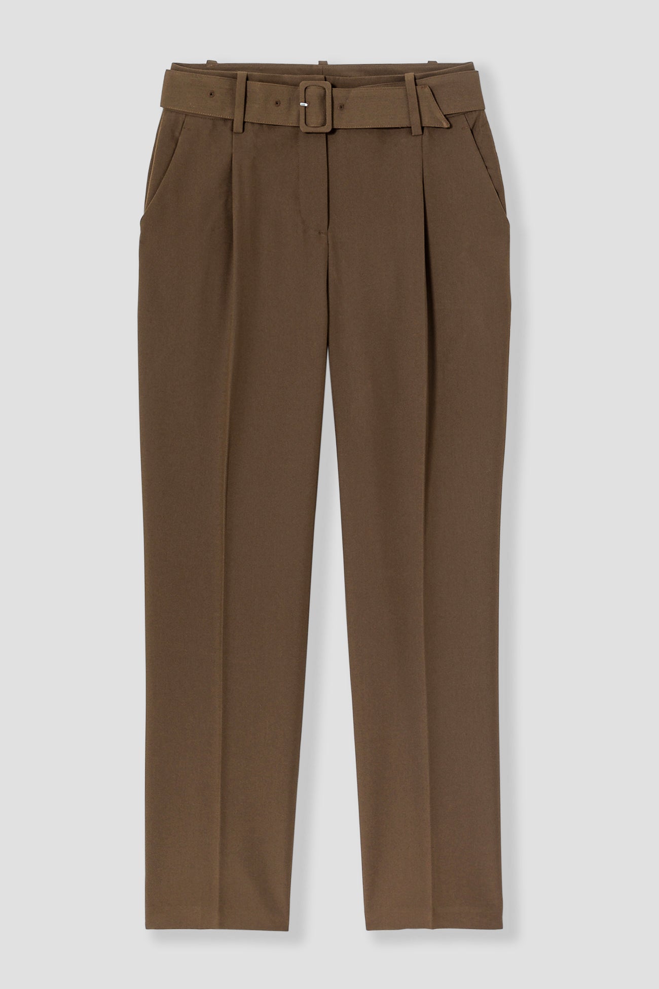 Peg-shape trousers - Chestnut brown
